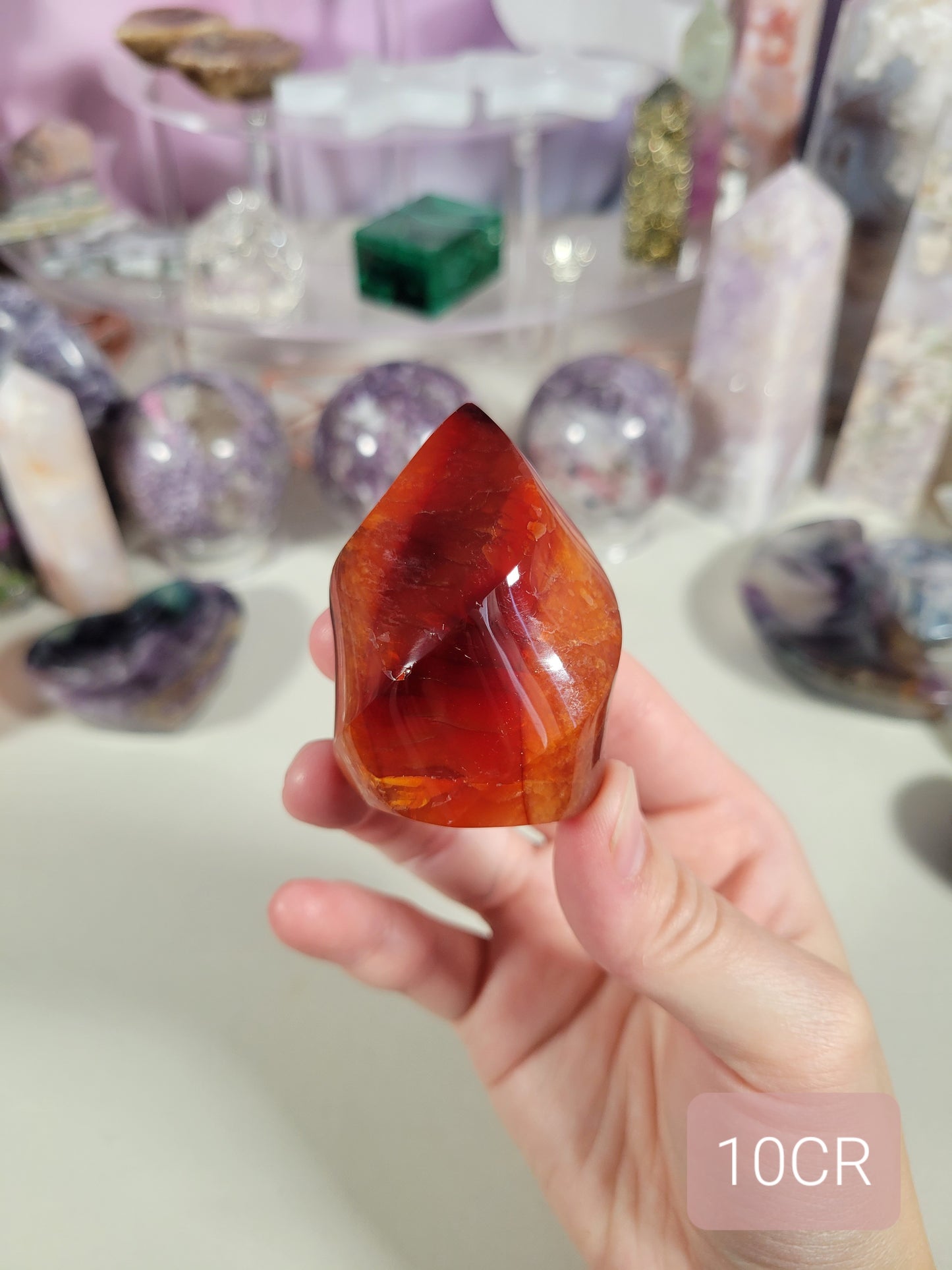 Small Cute Carnelian Flame 10CR