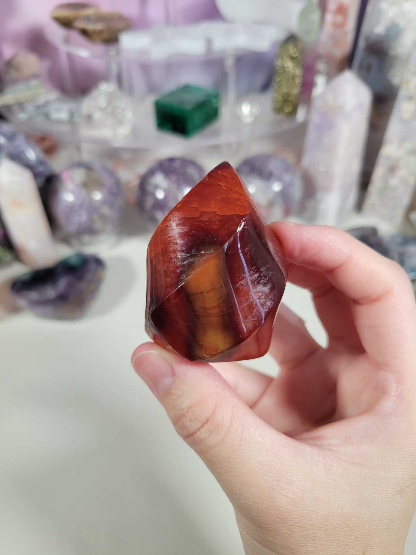 Small Cute Carnelian Flame 10CR