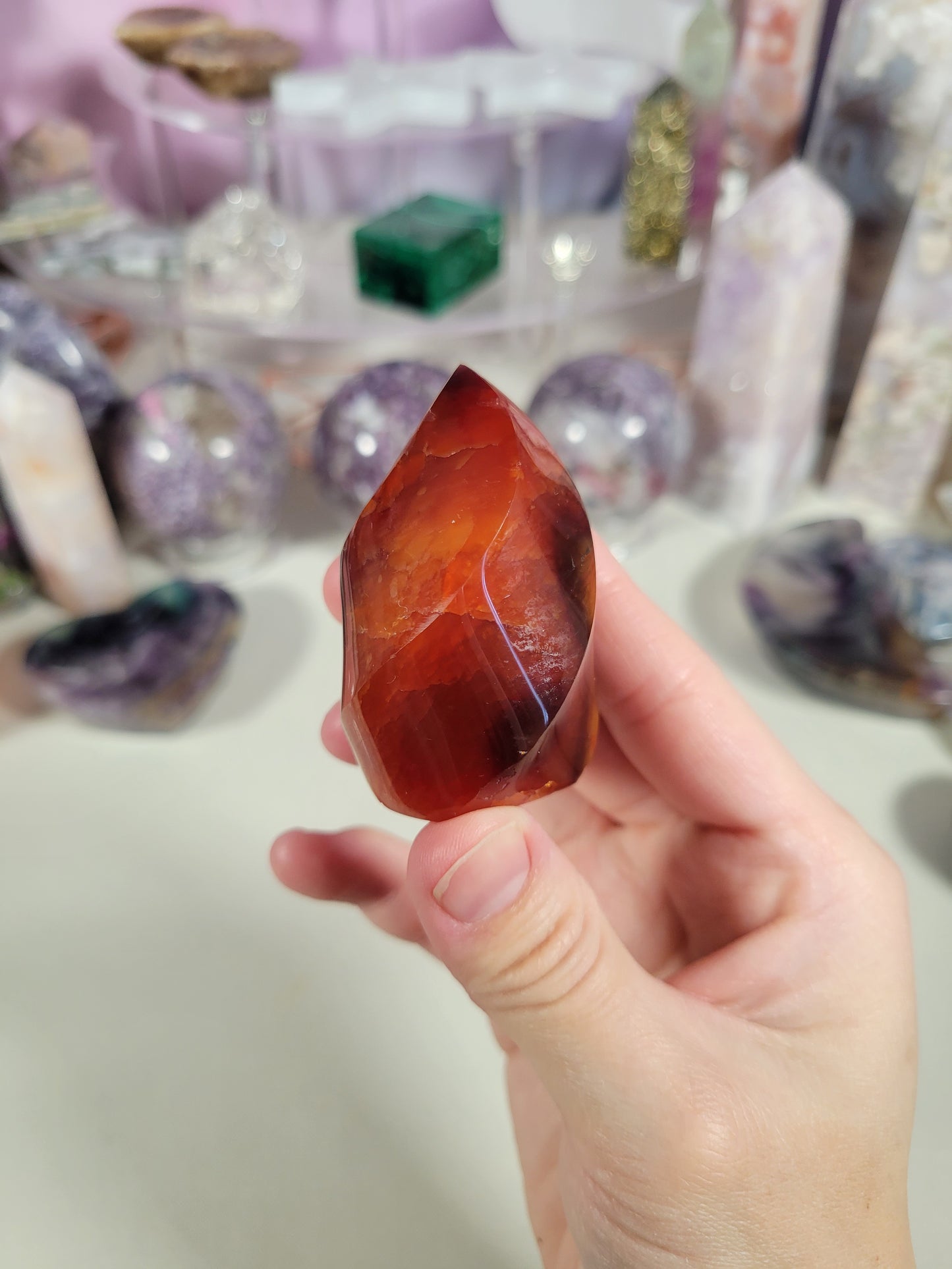 Small Cute Carnelian Flame 10CR