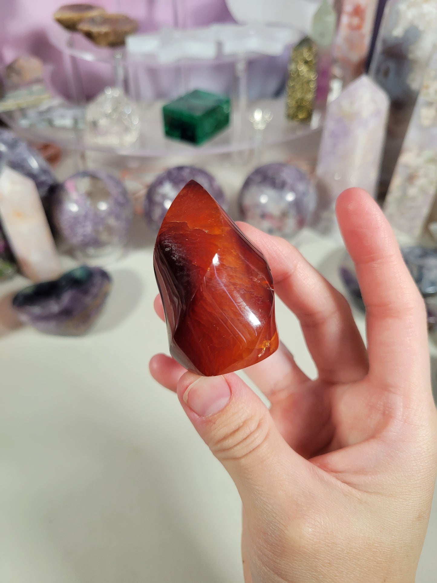 Small Cute Carnelian Flame 10CR