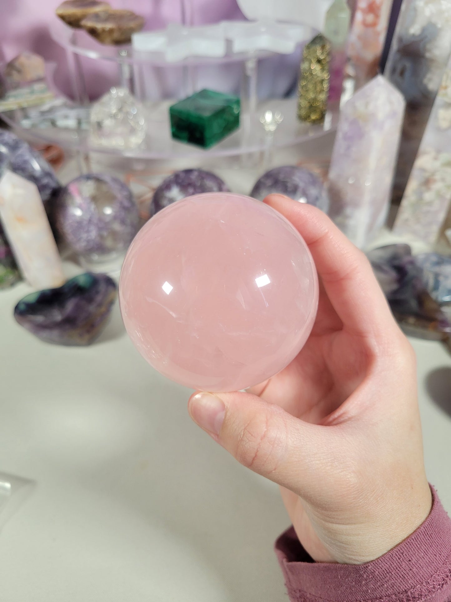 Star Rose Quartz Sphere 56RQ