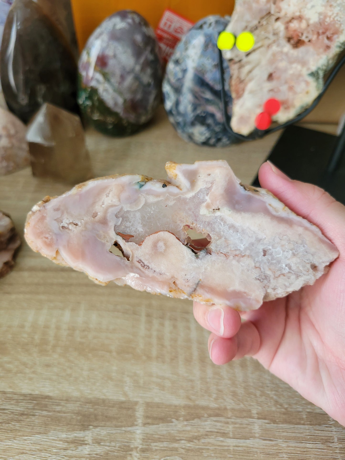 Unique Vibrant Pink Amethyst Flower Agate Slab 40PS