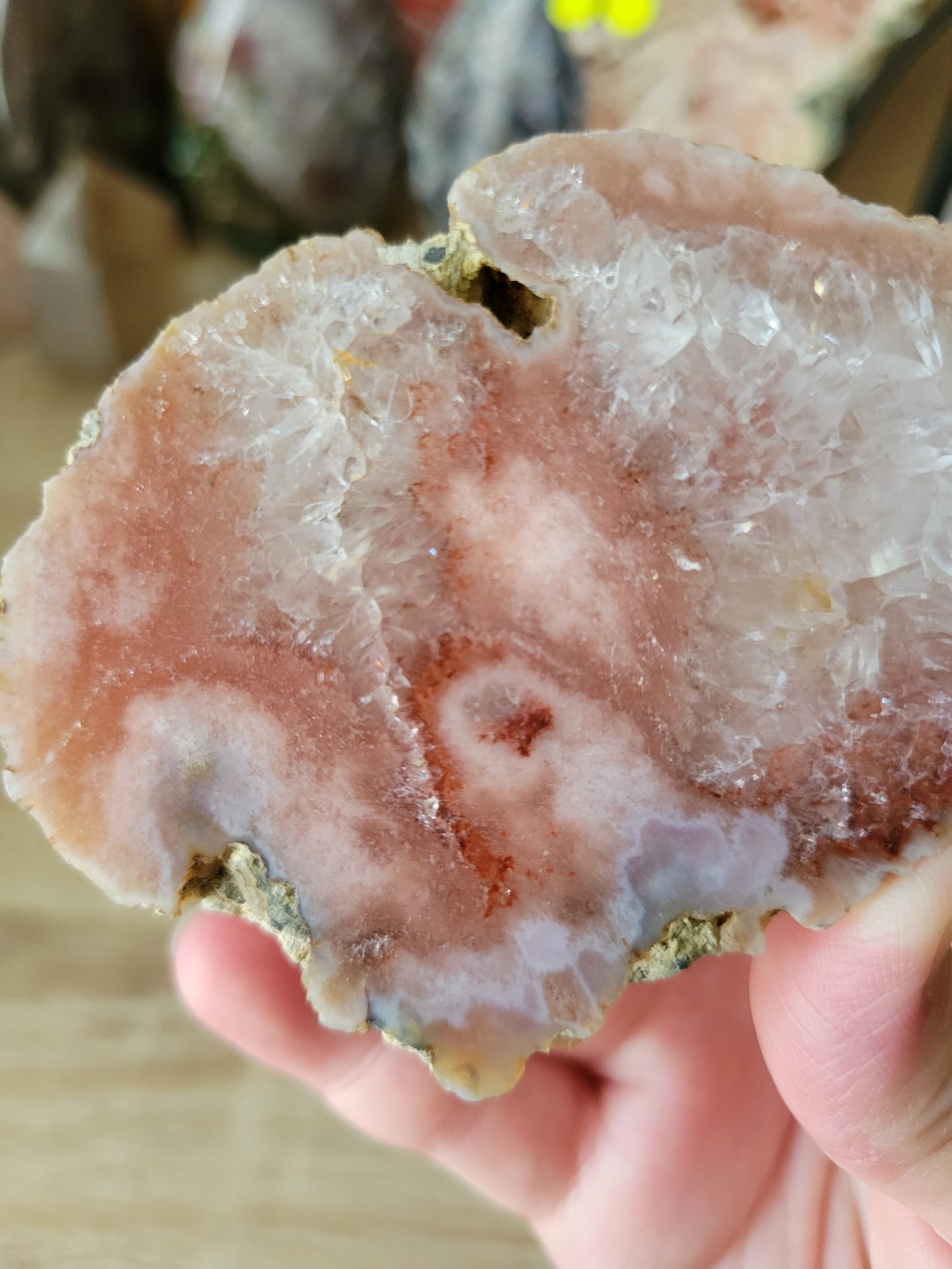 Vibrant Red Pink Amethyst Flower Agate Slab 25PS