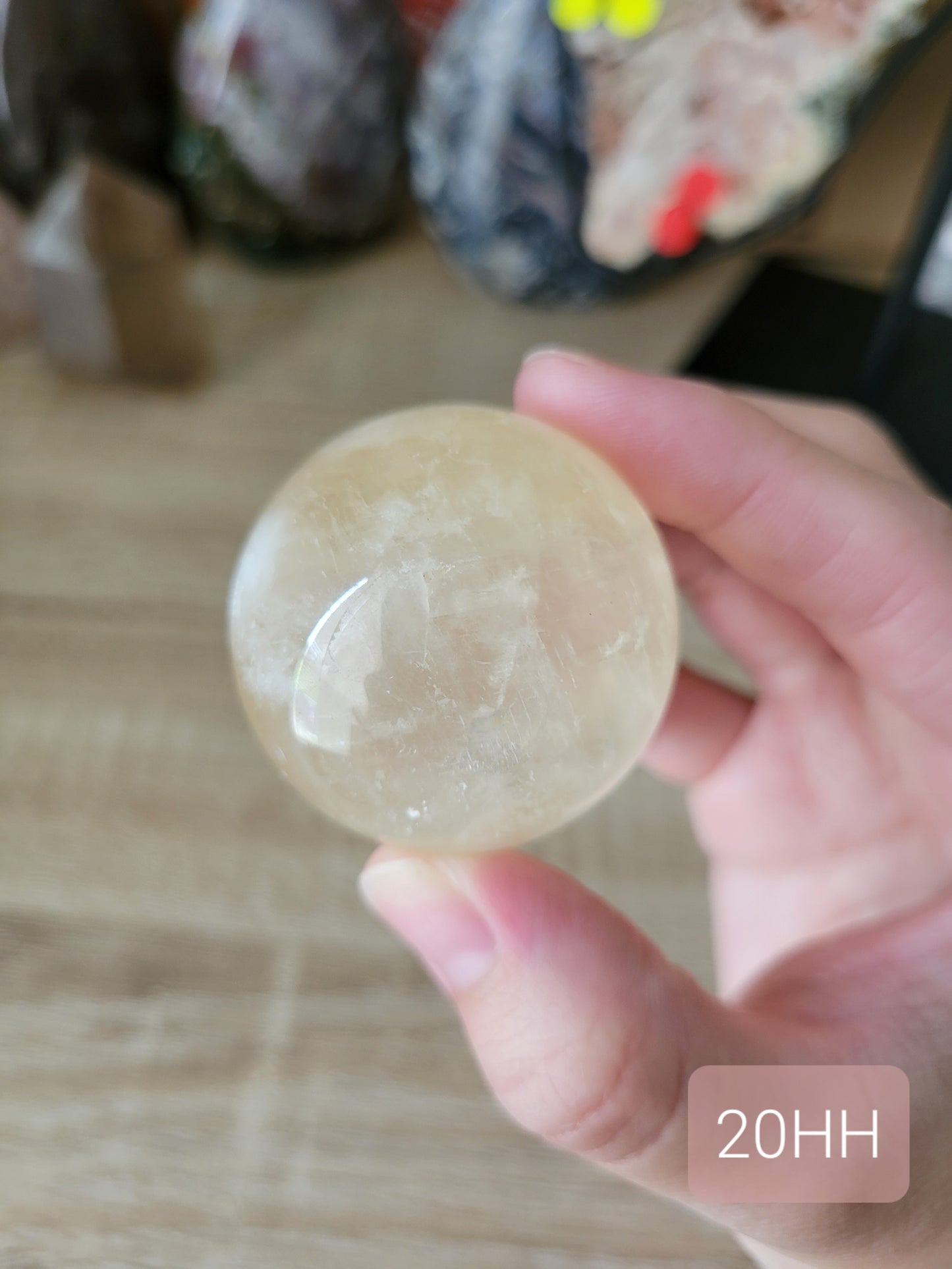 Light Honey Calcite Sphere 20HC