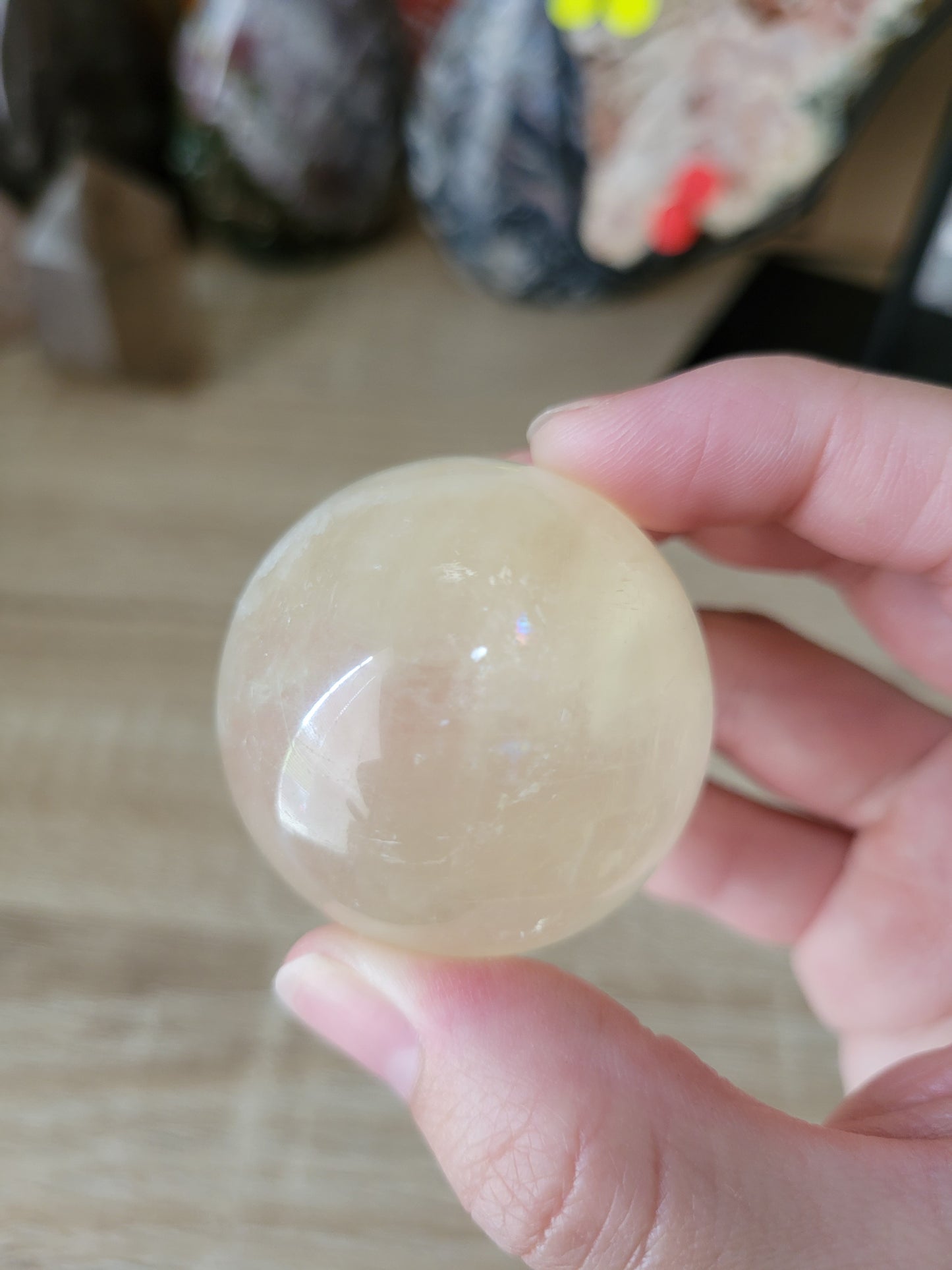 Light Honey Calcite Sphere 20HC