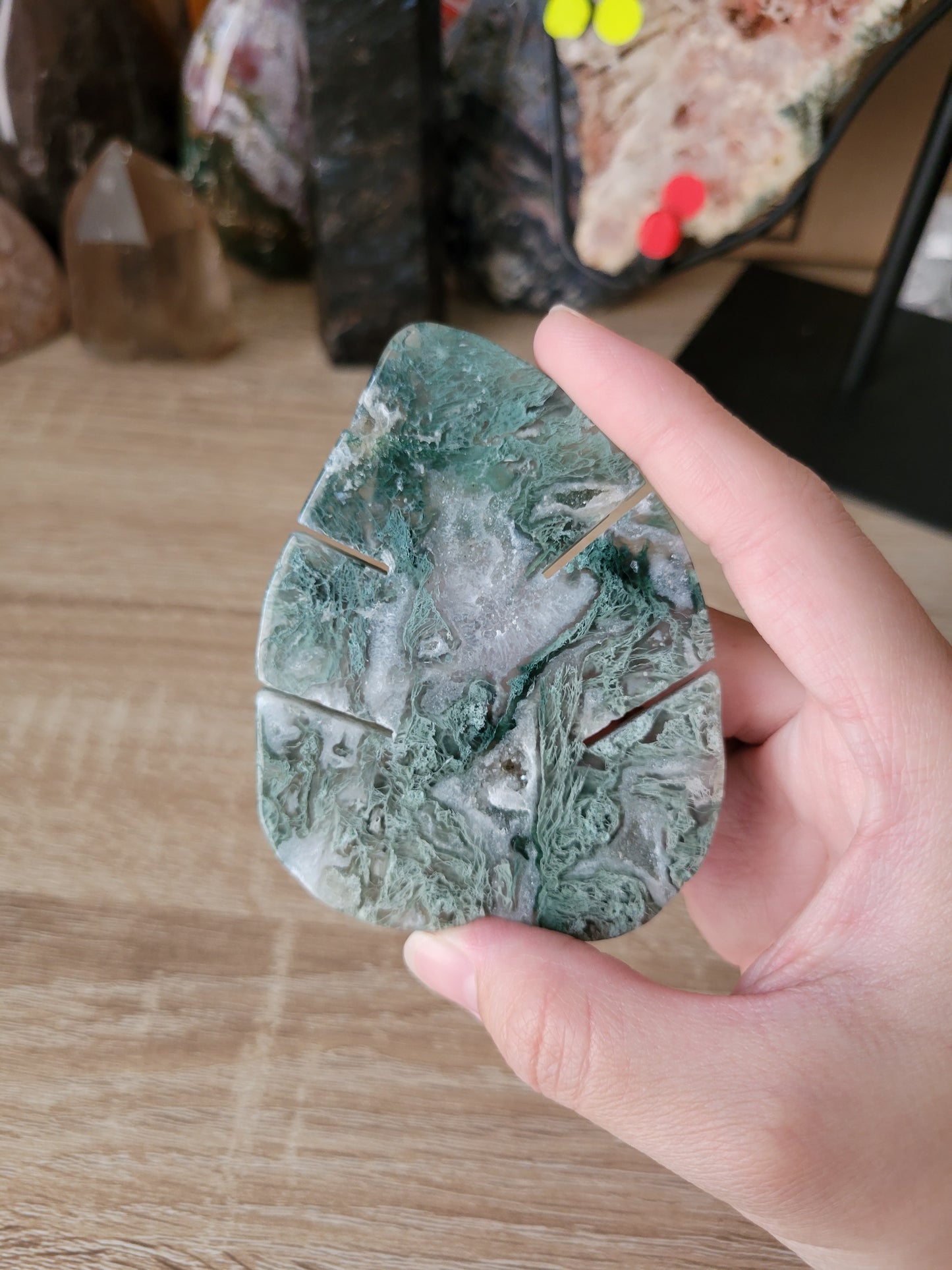 Translucent Moss Agate Leaf 15ML