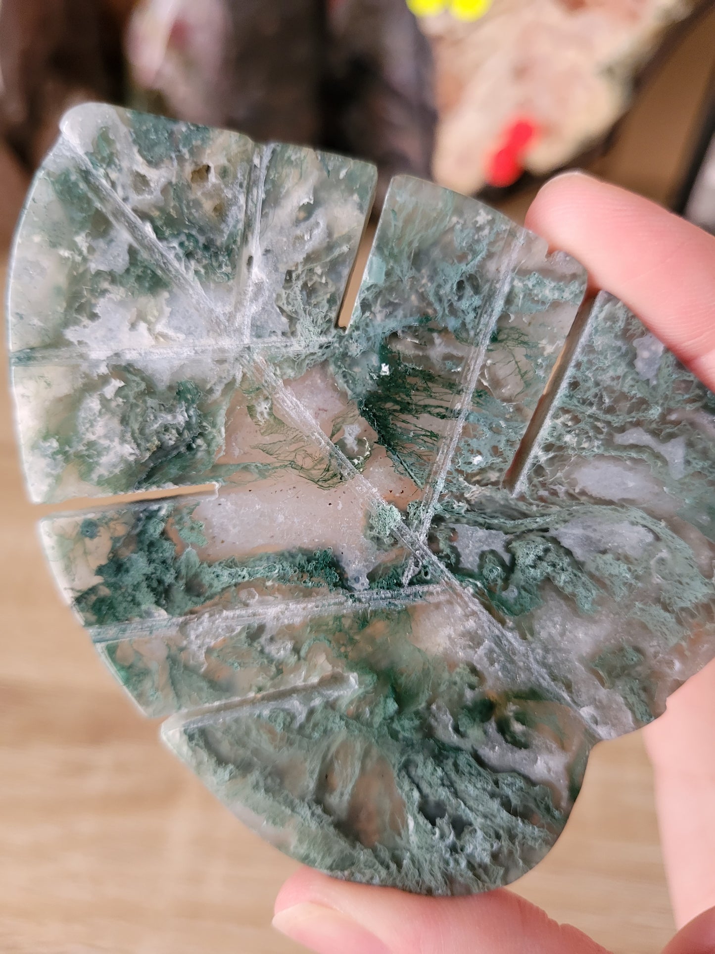 Translucent Moss Agate Leaf 15ML