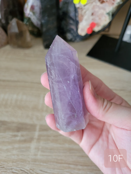 Slightly Chunky Purple Fluorite Point 10F