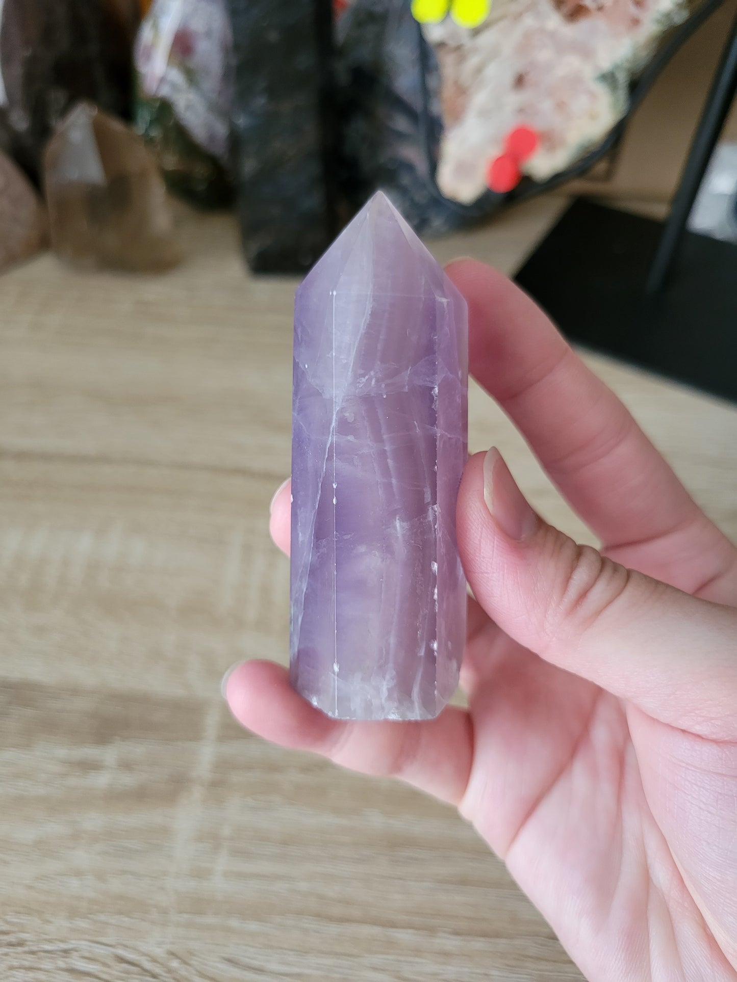 Slightly Chunky Purple Fluorite Point 10F