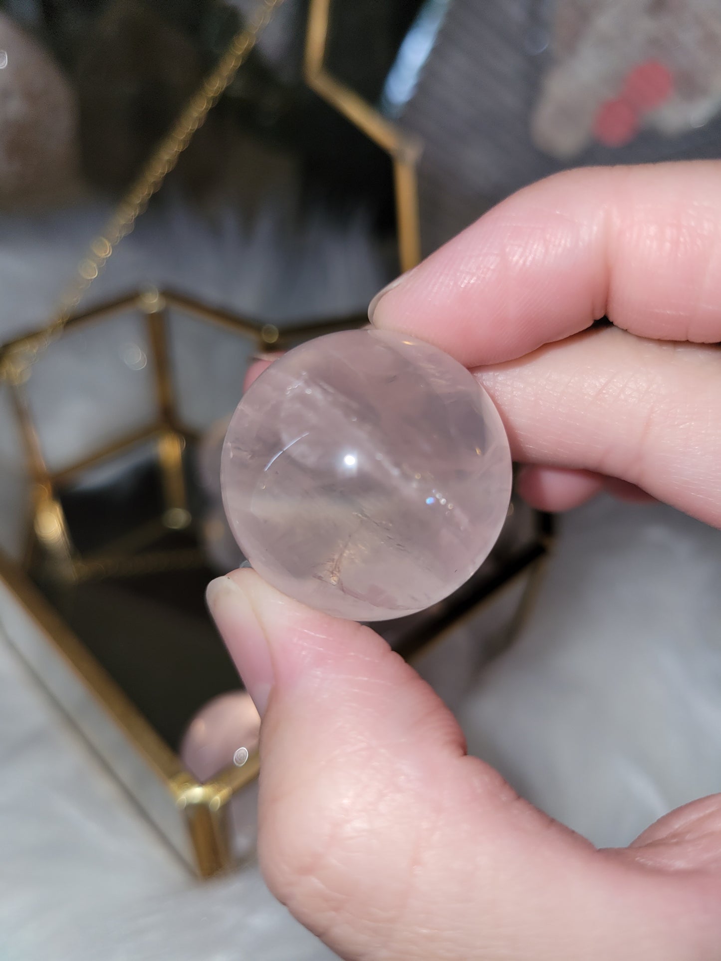 Star Rose Quartz Spheres (various sizes please pick!)