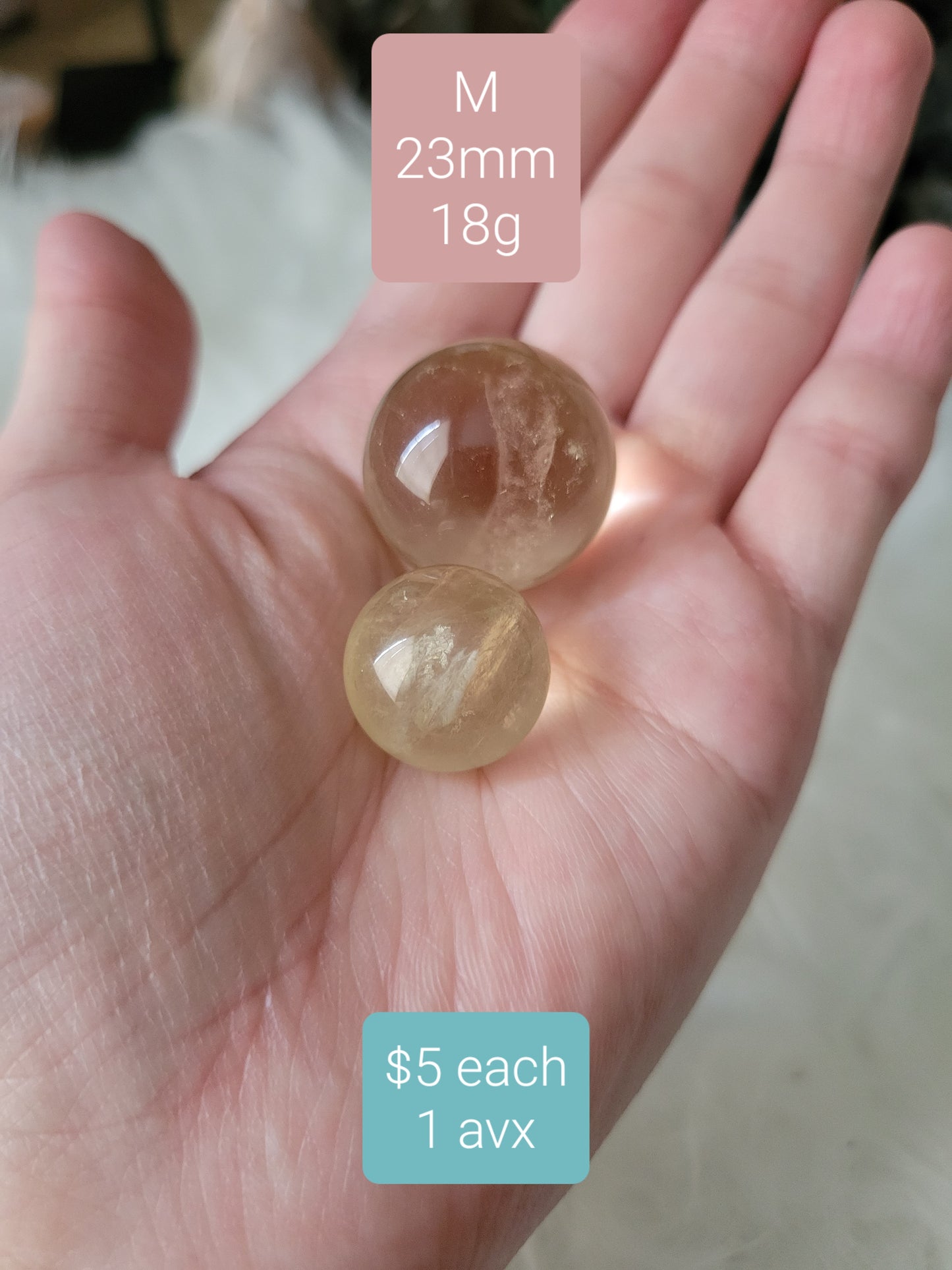 Small Citrine Spheres (pick from sizes)