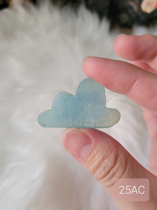 Cute Aquamarine Cloud Carving 25AC