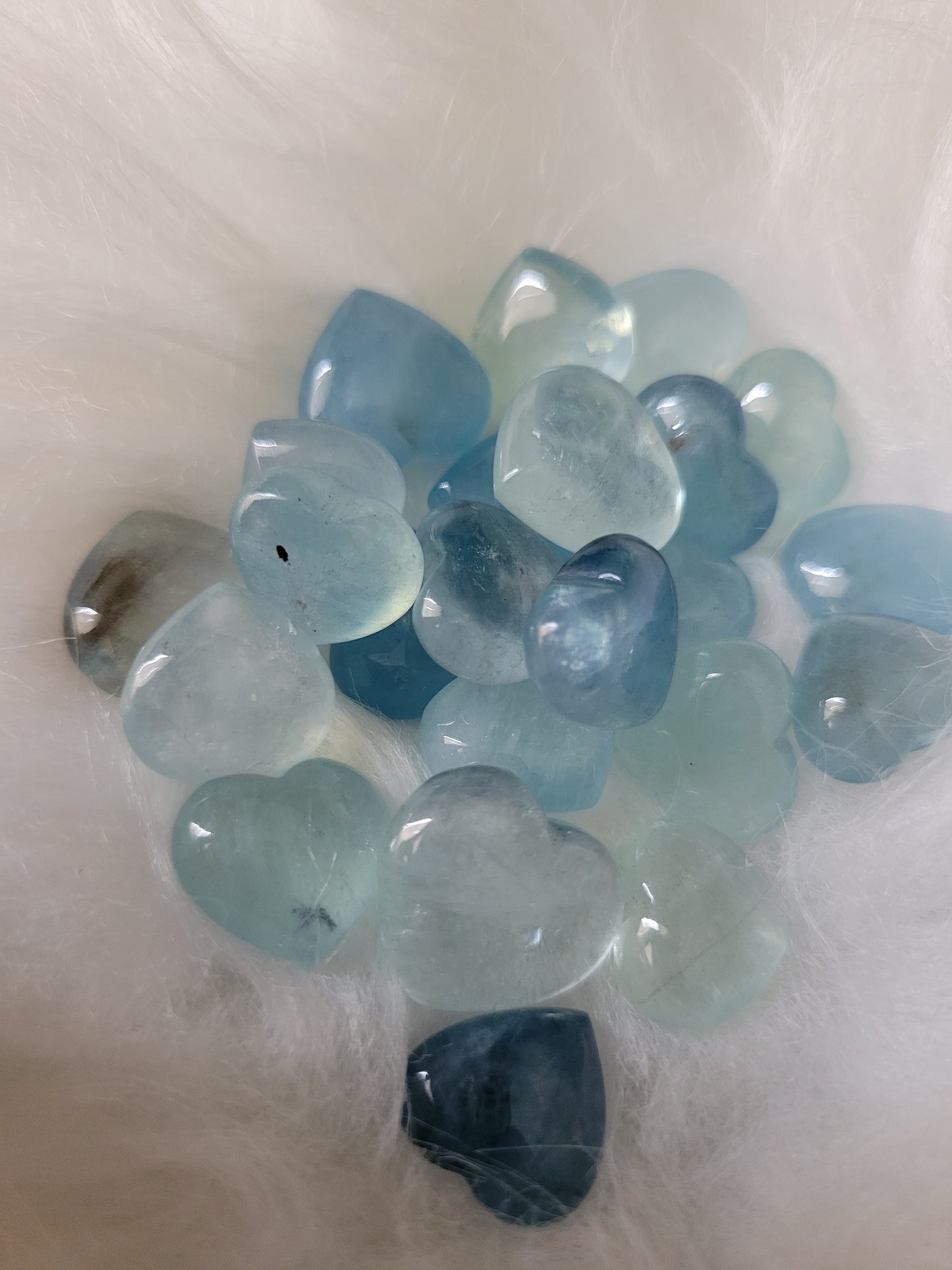 Cute Mini Aquamarine Hearts