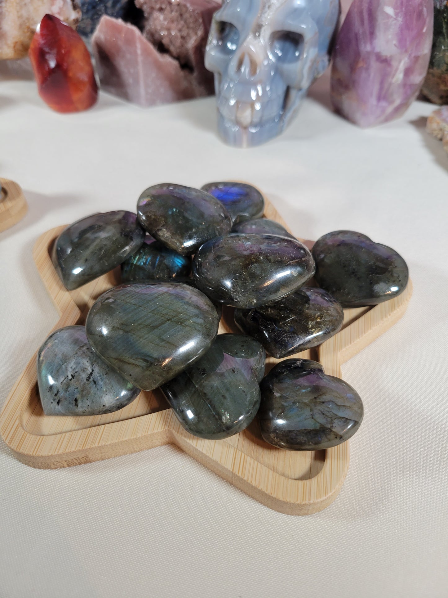 Small Labradorite Heart Carvings (many to choose from individually!)