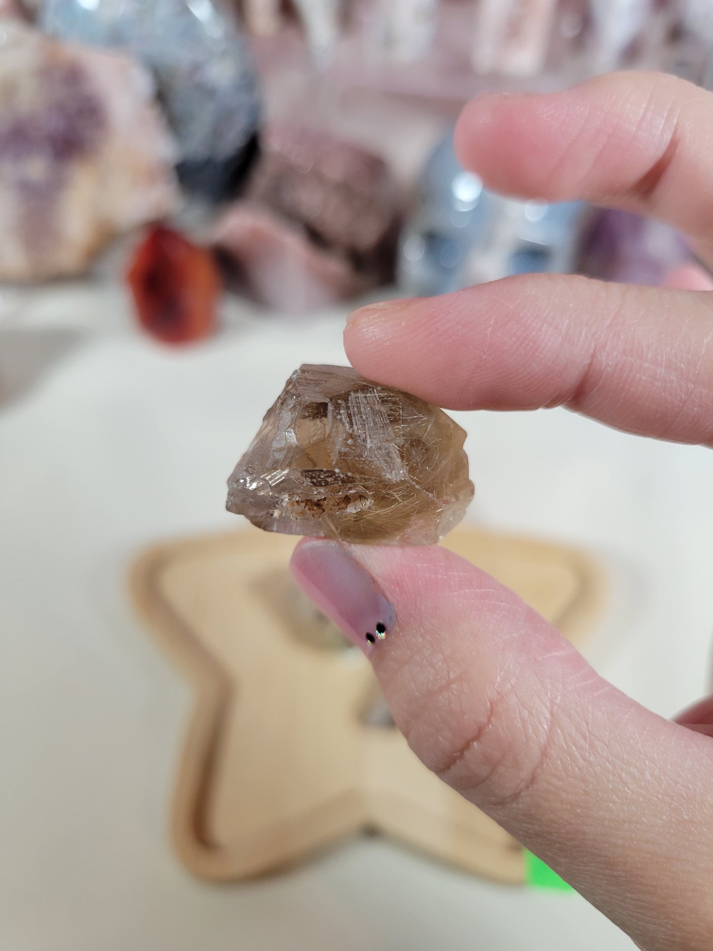 Slightly Smoky Golden Rutile Raw Crystal Piece 11GR