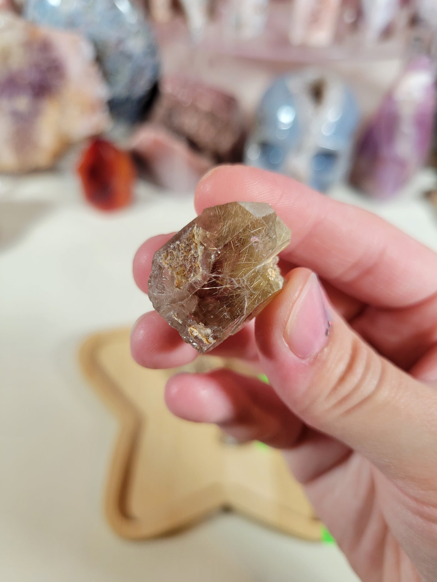 Slightly Smoky Golden Rutile Raw Crystal Piece 11GR