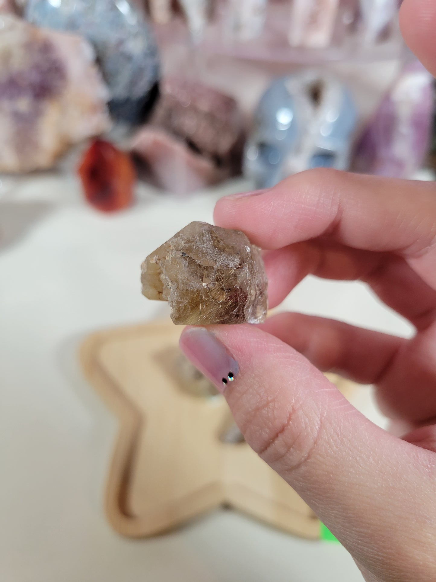 Slightly Smoky Golden Rutile Raw Crystal Piece 11GR