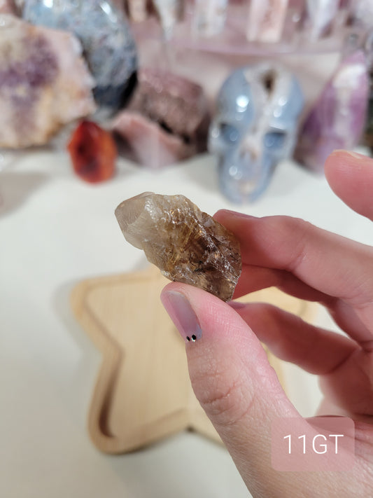 Small Smoky Golden Rutile Raw Crystal Piece 11GT