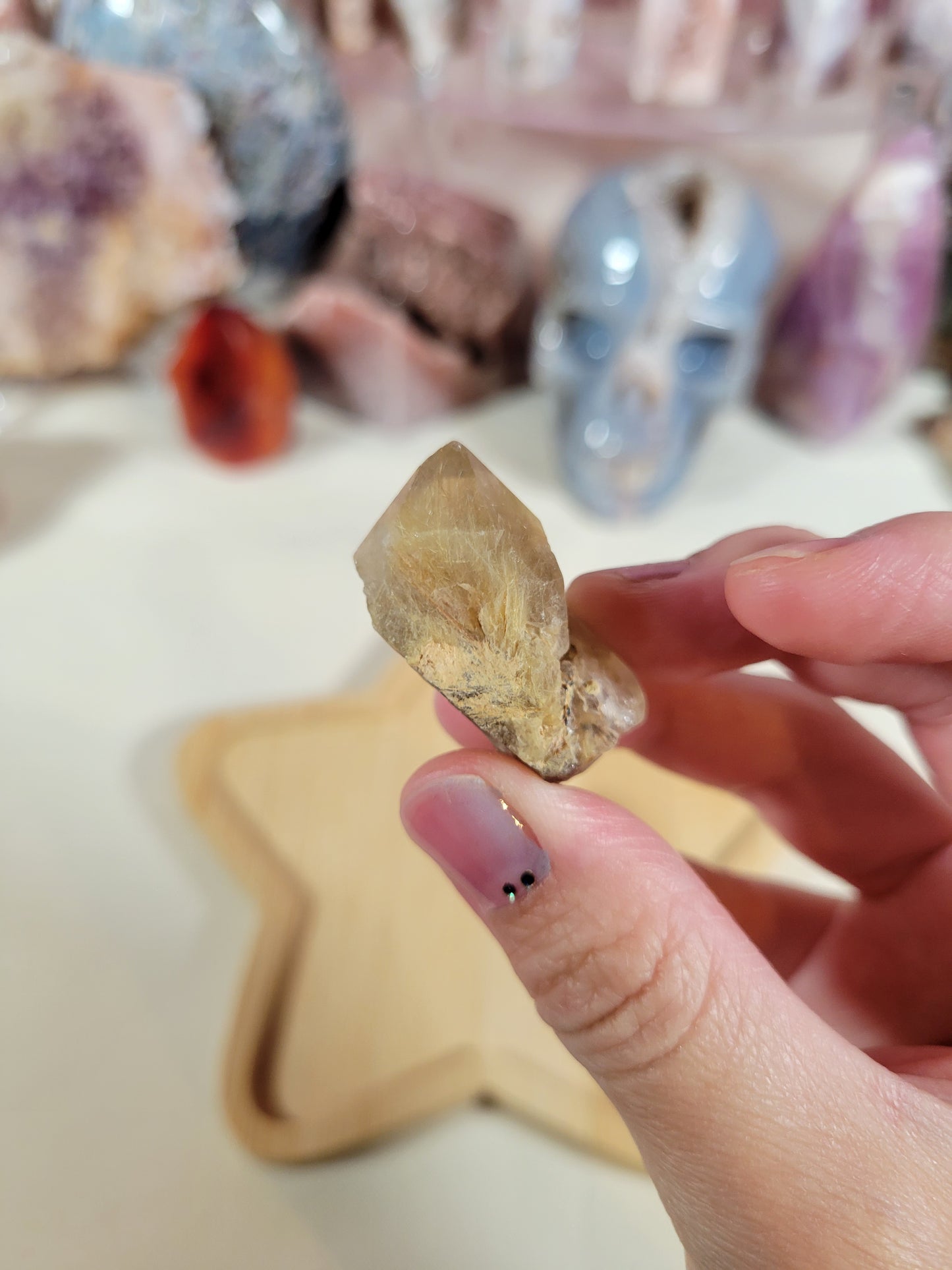 Small Smoky Golden Rutile Raw Crystal Piece 11GT