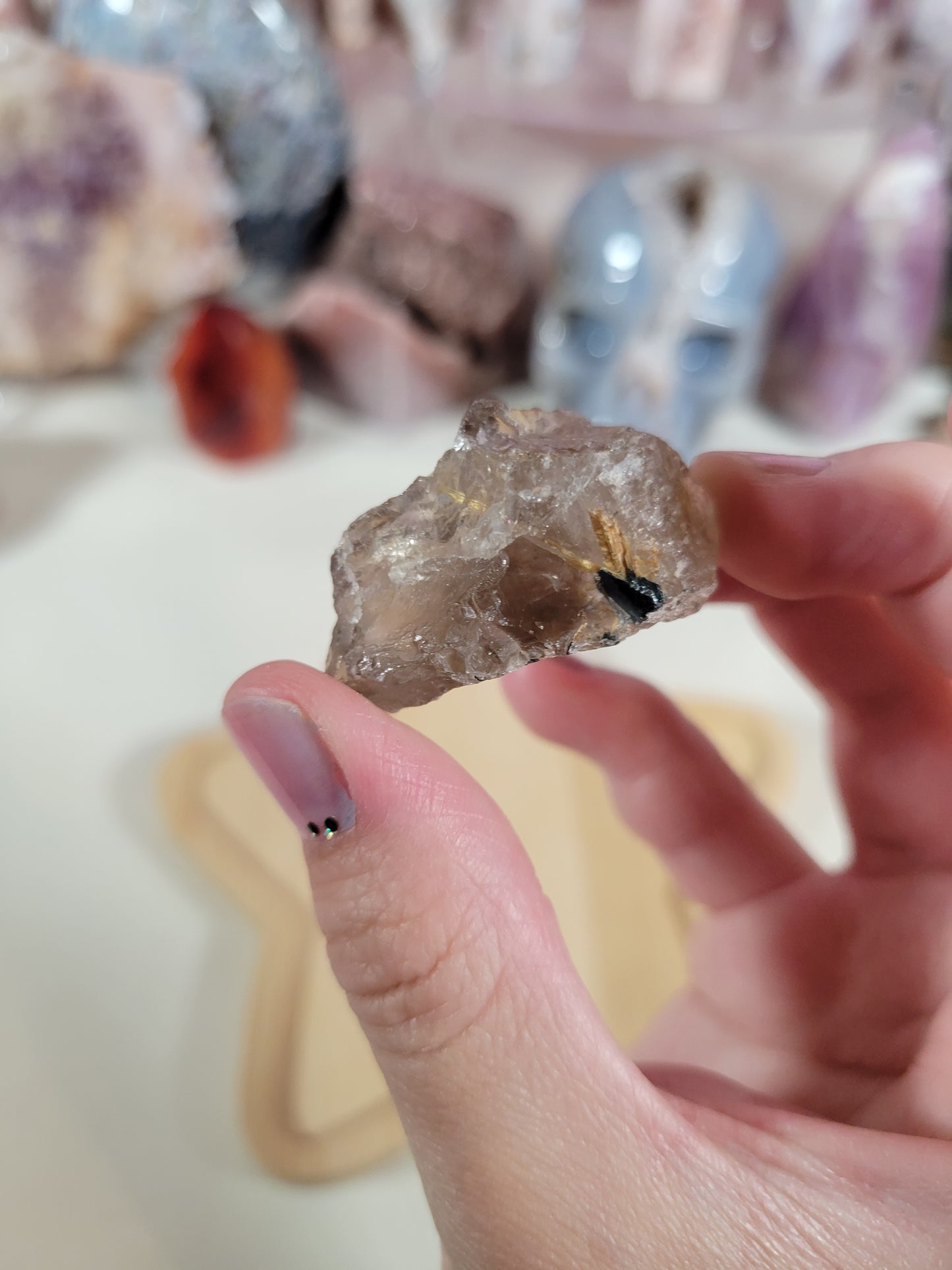 Small Smoky Golden Rutile Raw Crystal Piece 16GR