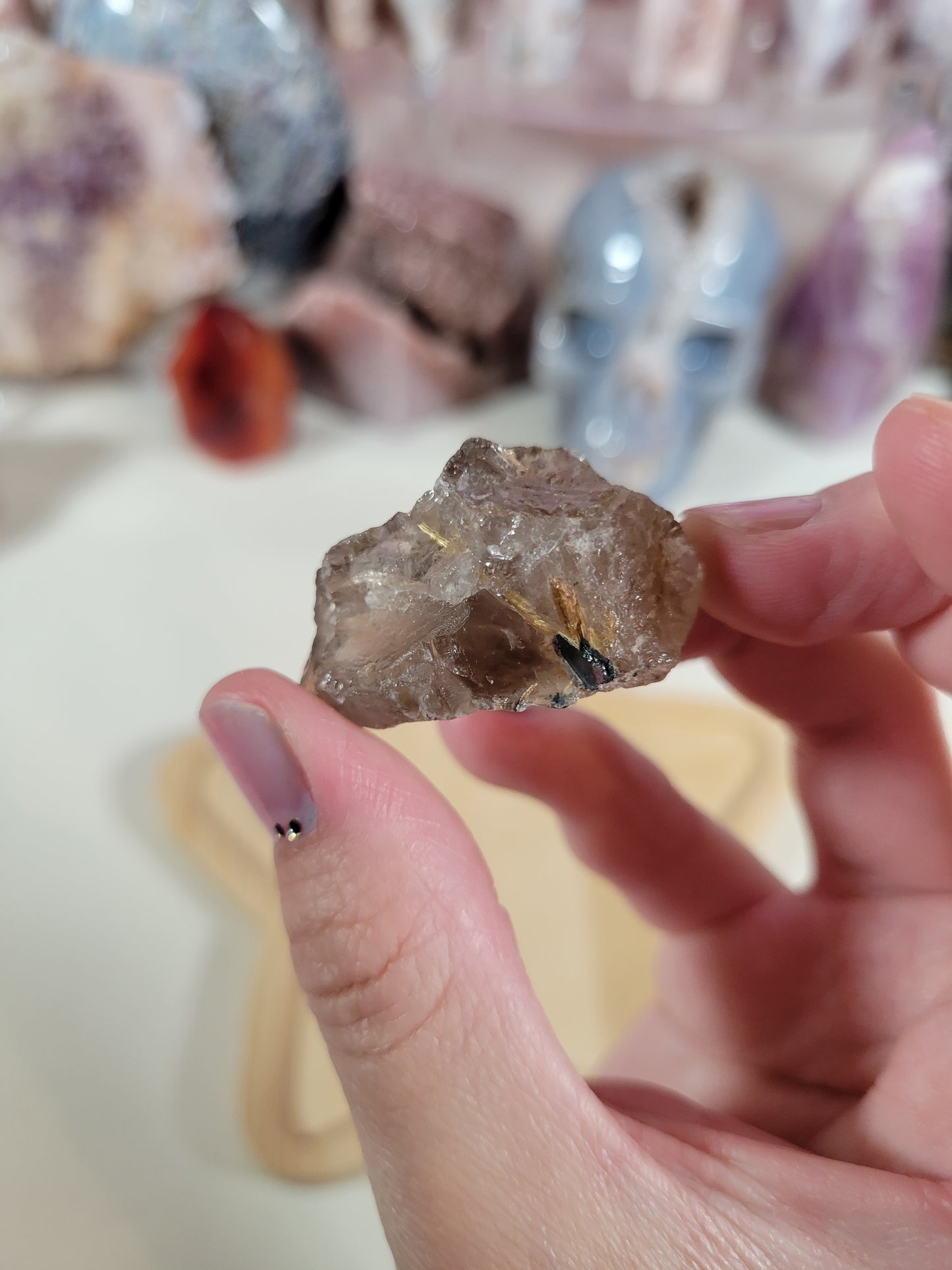 Small Smoky Golden Rutile Raw Crystal Piece 16GR