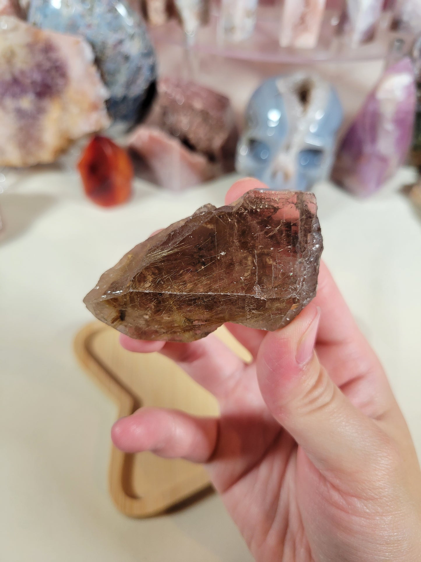 Smoky Raw Rough Golden Rutile Chunk Crystal Piece 30RR