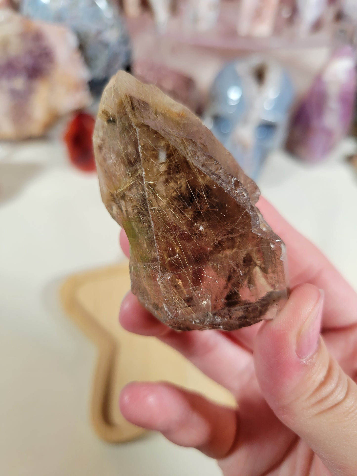 Smoky Raw Rough Golden Rutile Chunk Crystal Piece 30RR