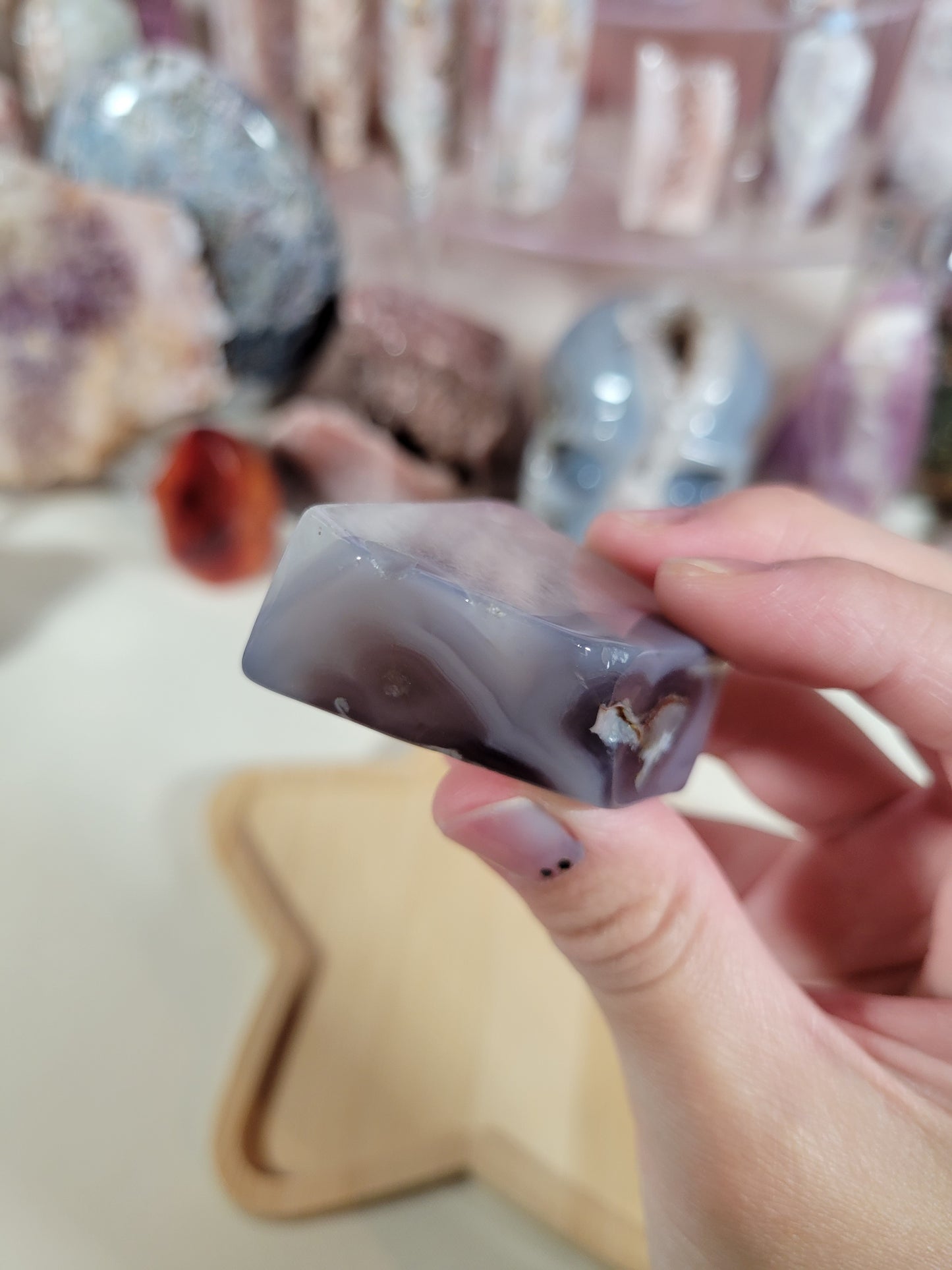 Blue Flower Agate Freeform 23BF (Little flowers more agate!)