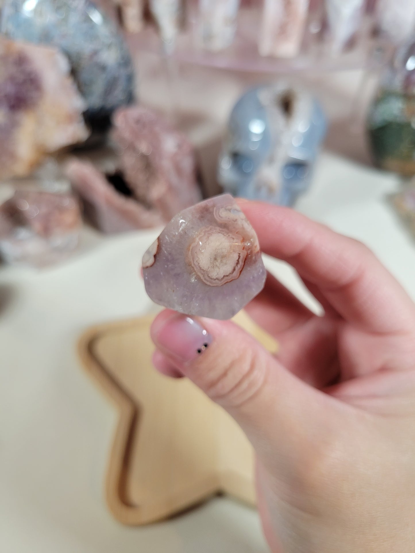 Cute Purple Amethyst Flower Agate Freeform 14PF