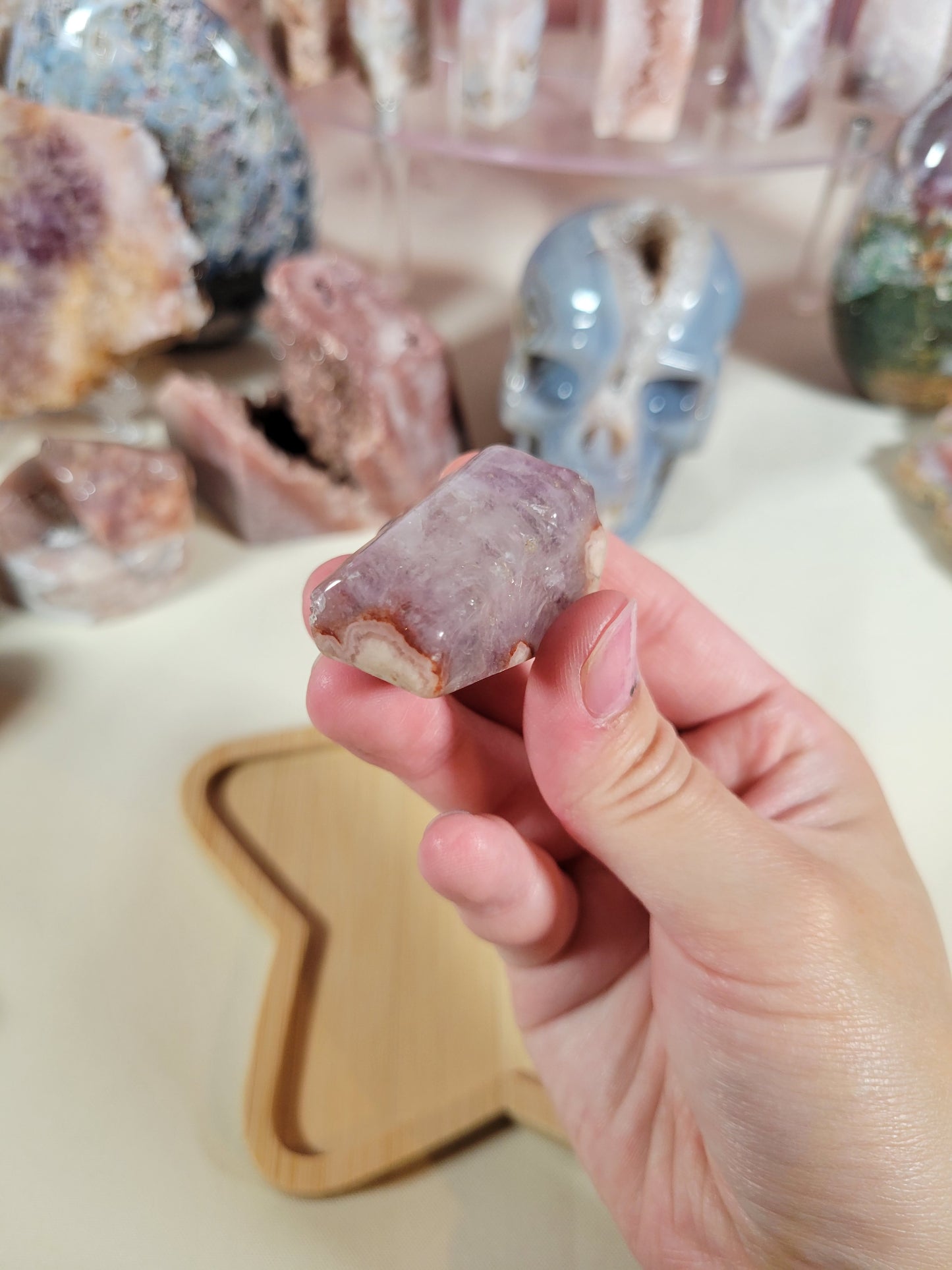 Cute Purple Amethyst Flower Agate Freeform 14PF