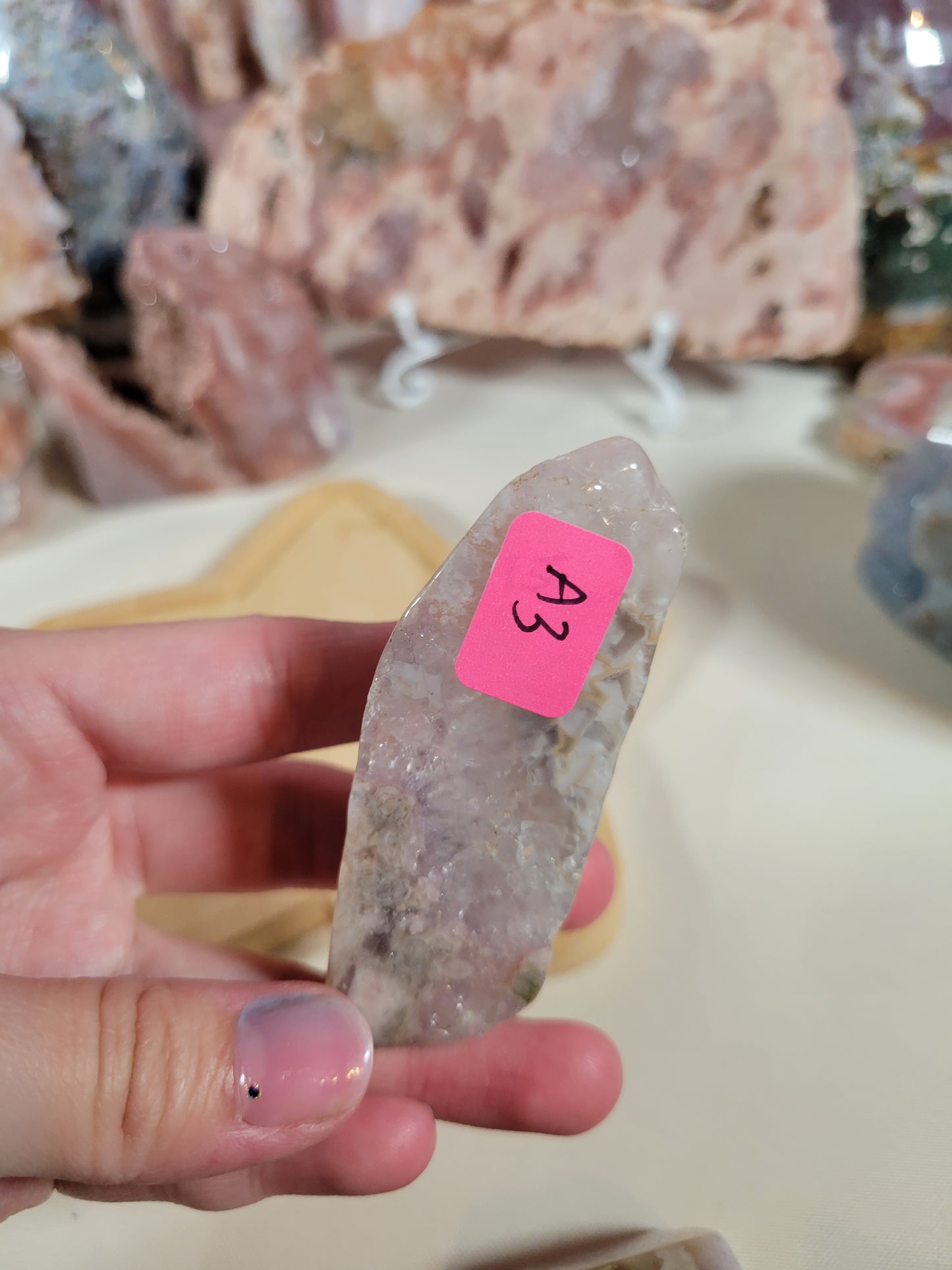 Quartzy Pink Amethyst Flower Agate Freeform 13AF