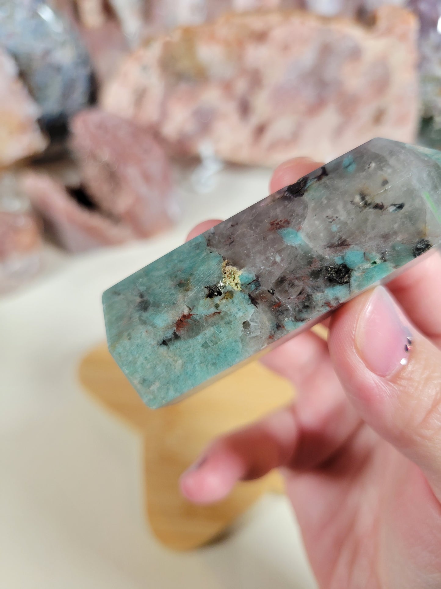 Small Smoky Amazonite Point 11AZ