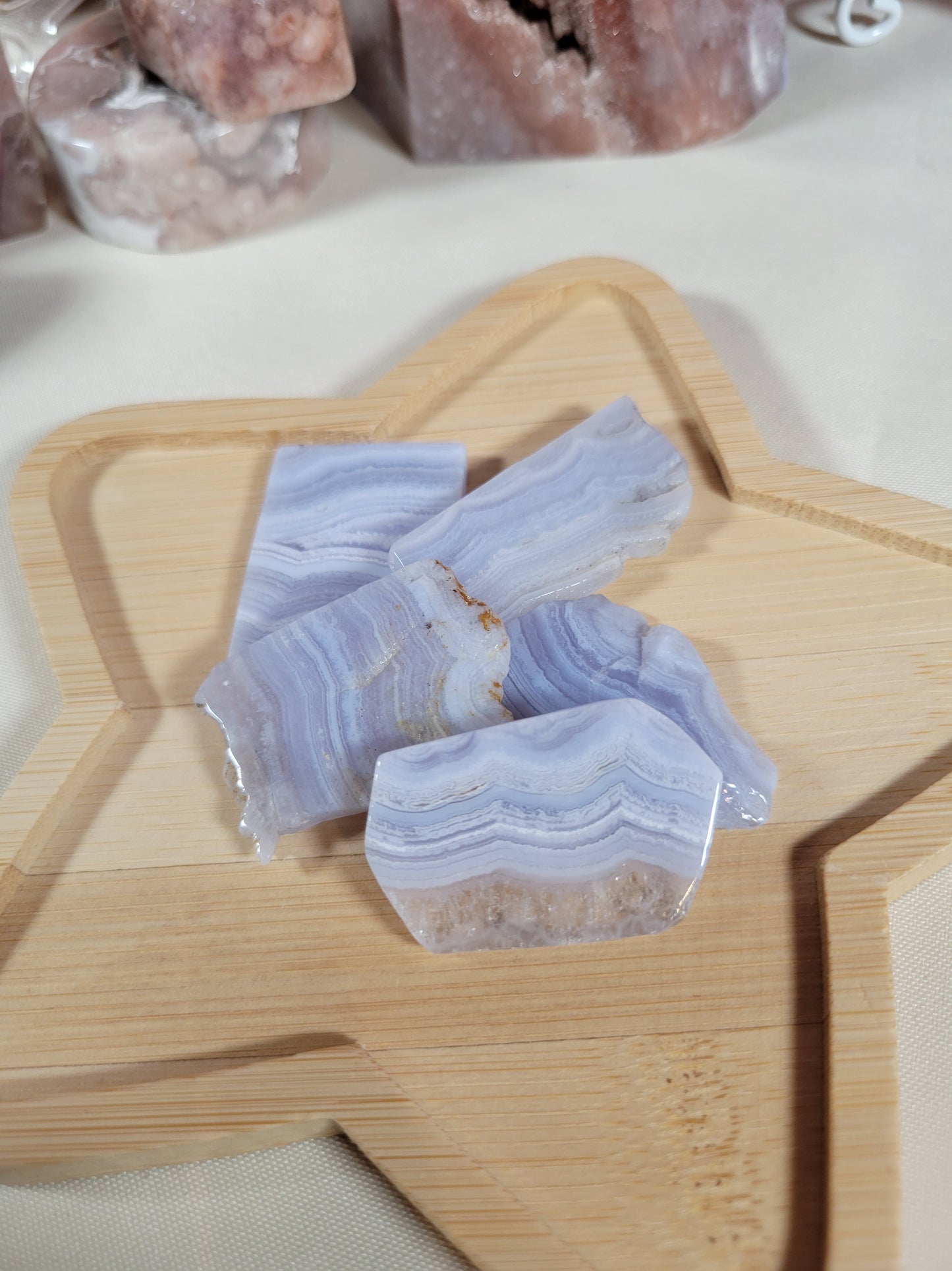 X-Small Blue Lace Agate Slab Pieces