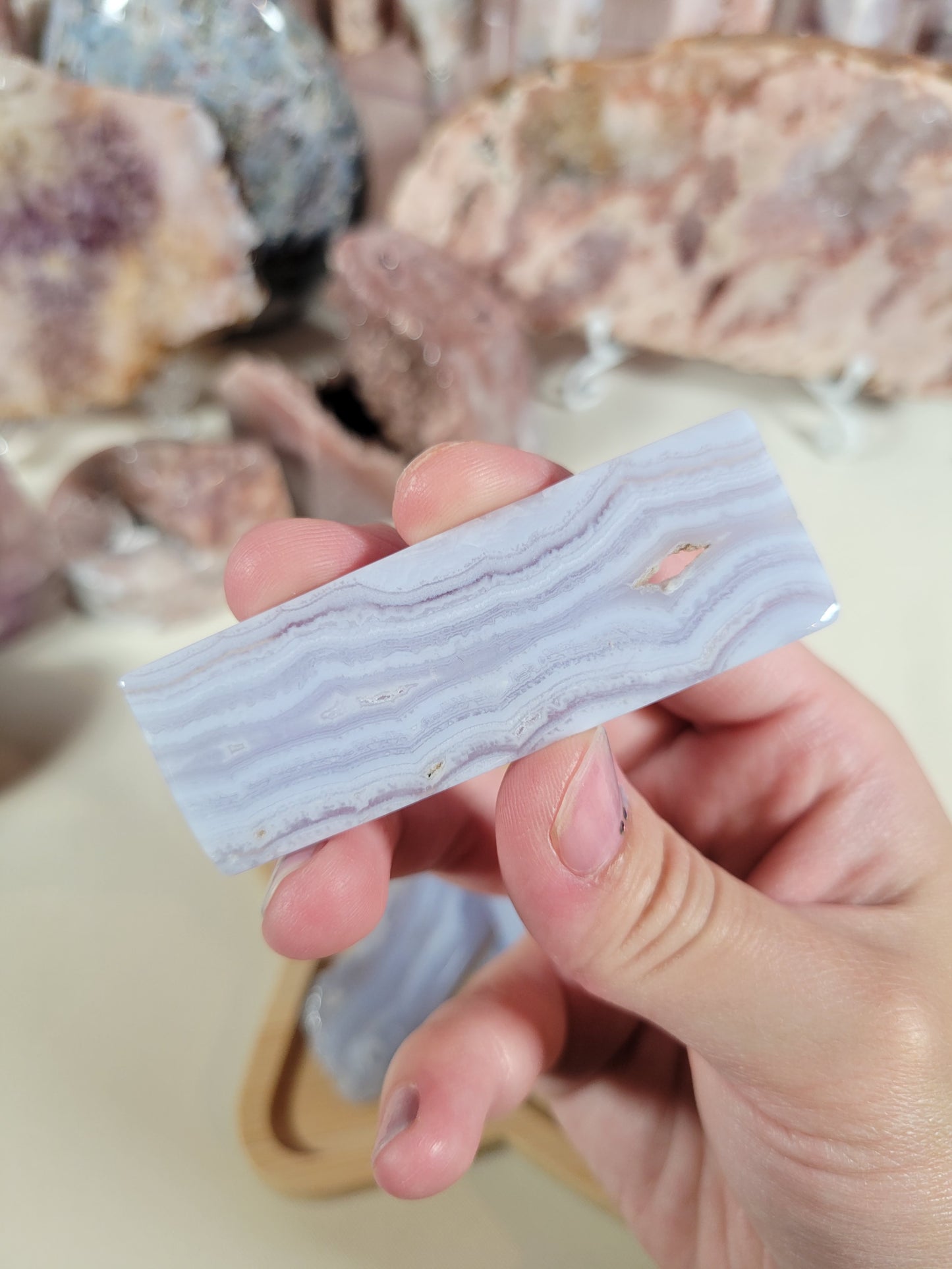 Medium Blue Lace Agate Slab Pieces