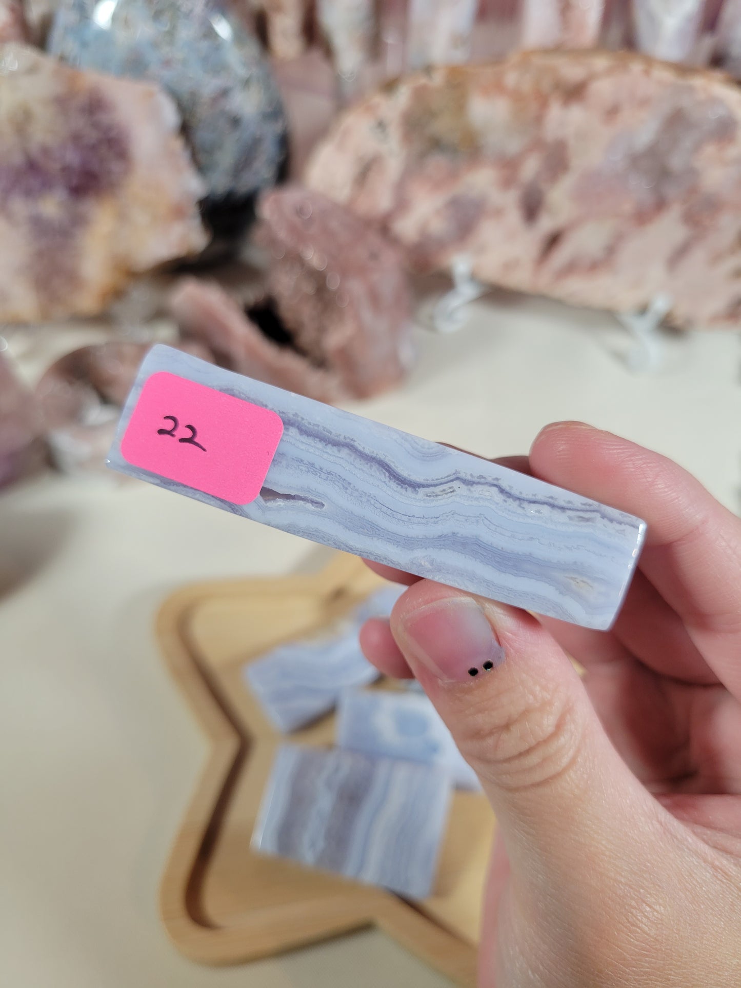 Cubic Blue Lace Agate Slab PIece 8BB