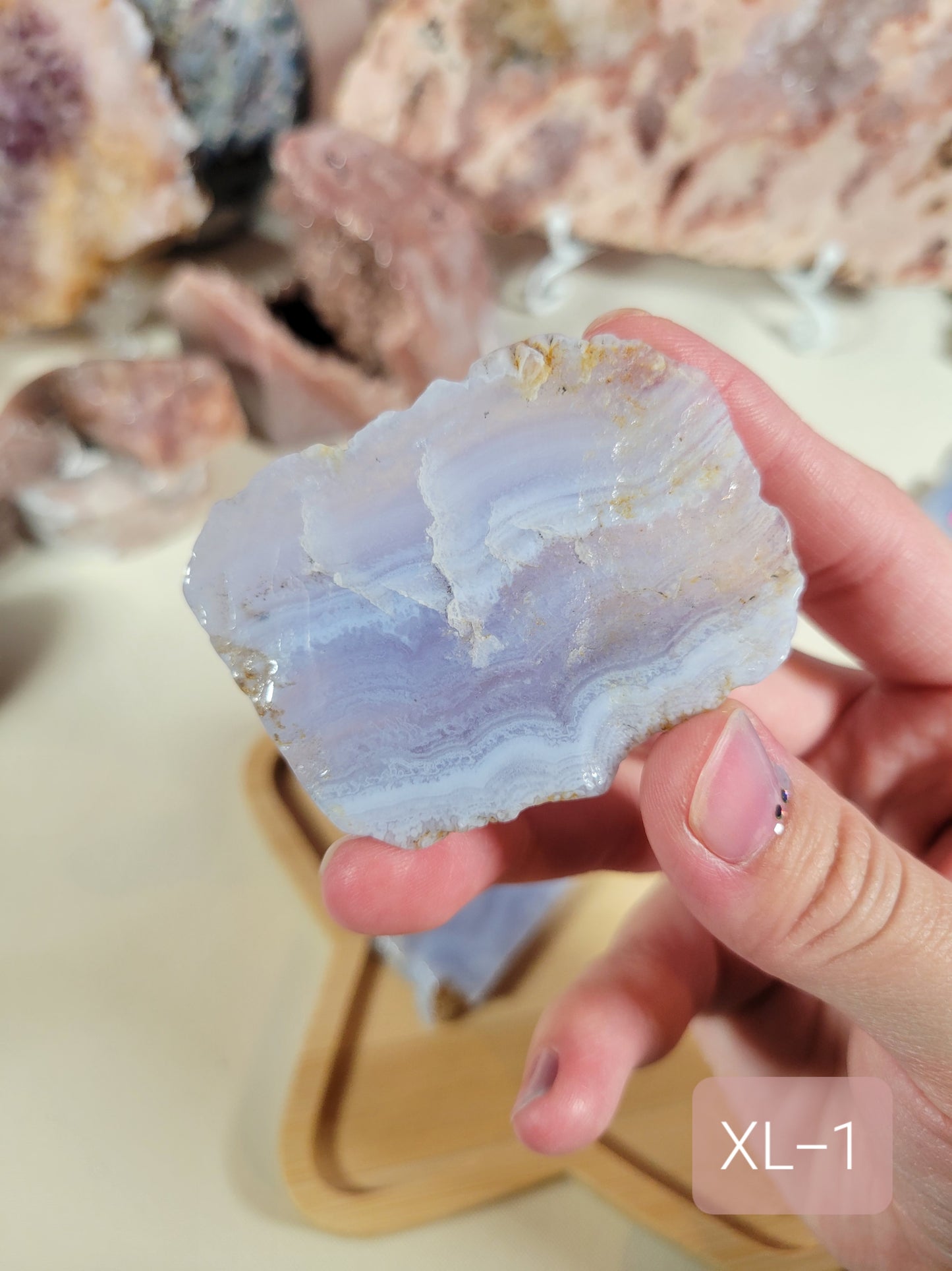 X-Large Blue Lace Agate Slab Pieces