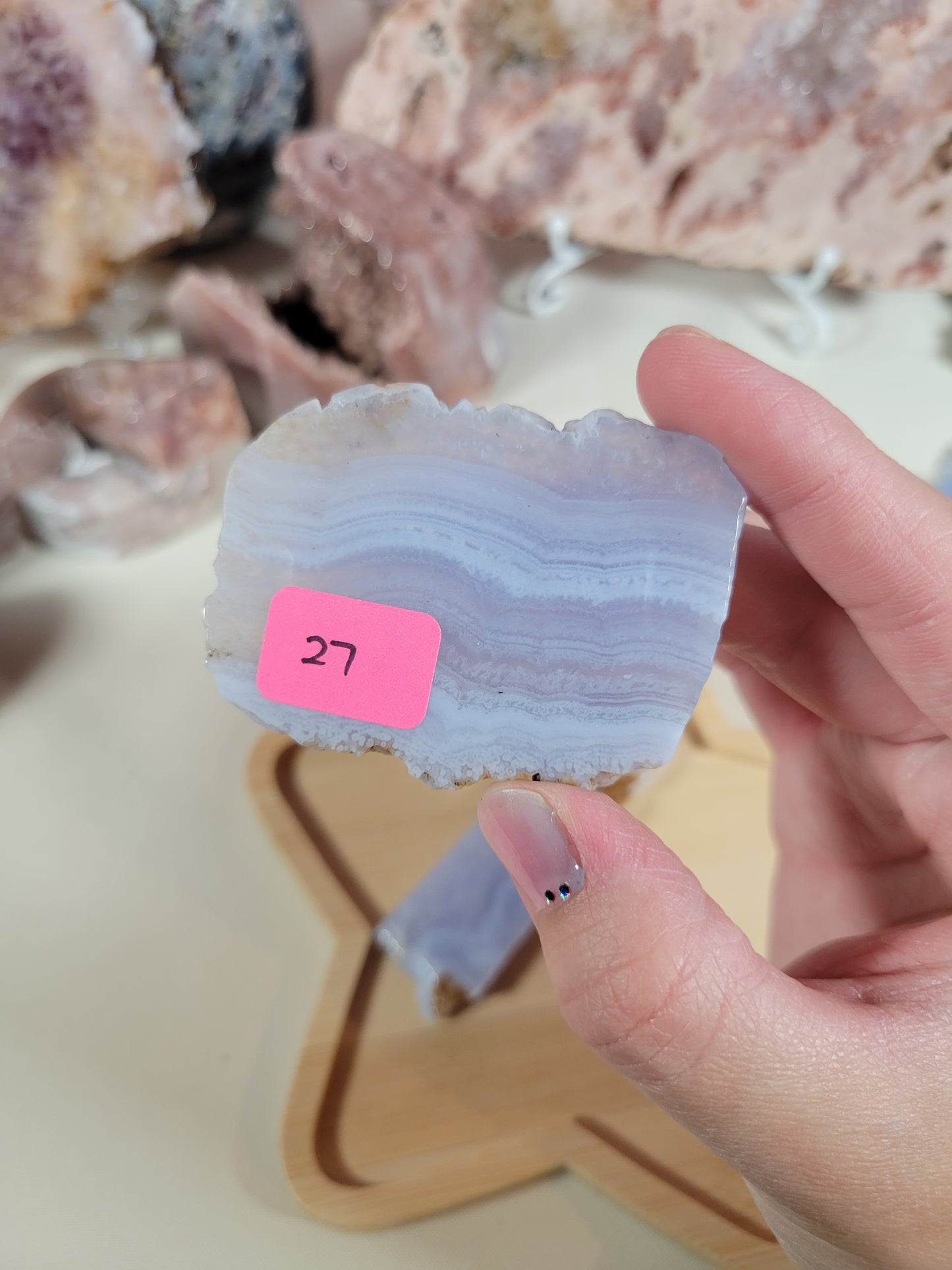 X-Large Blue Lace Agate Slab Pieces