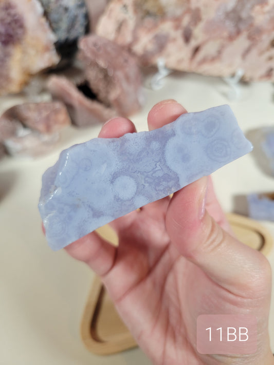 Orbicular Blue Lace Agate Slab Piece 11BB