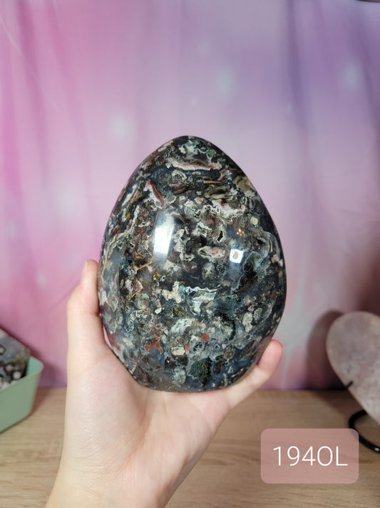 Dark Moody Cosmic Ocean Jasper OJ Freeform 194OL