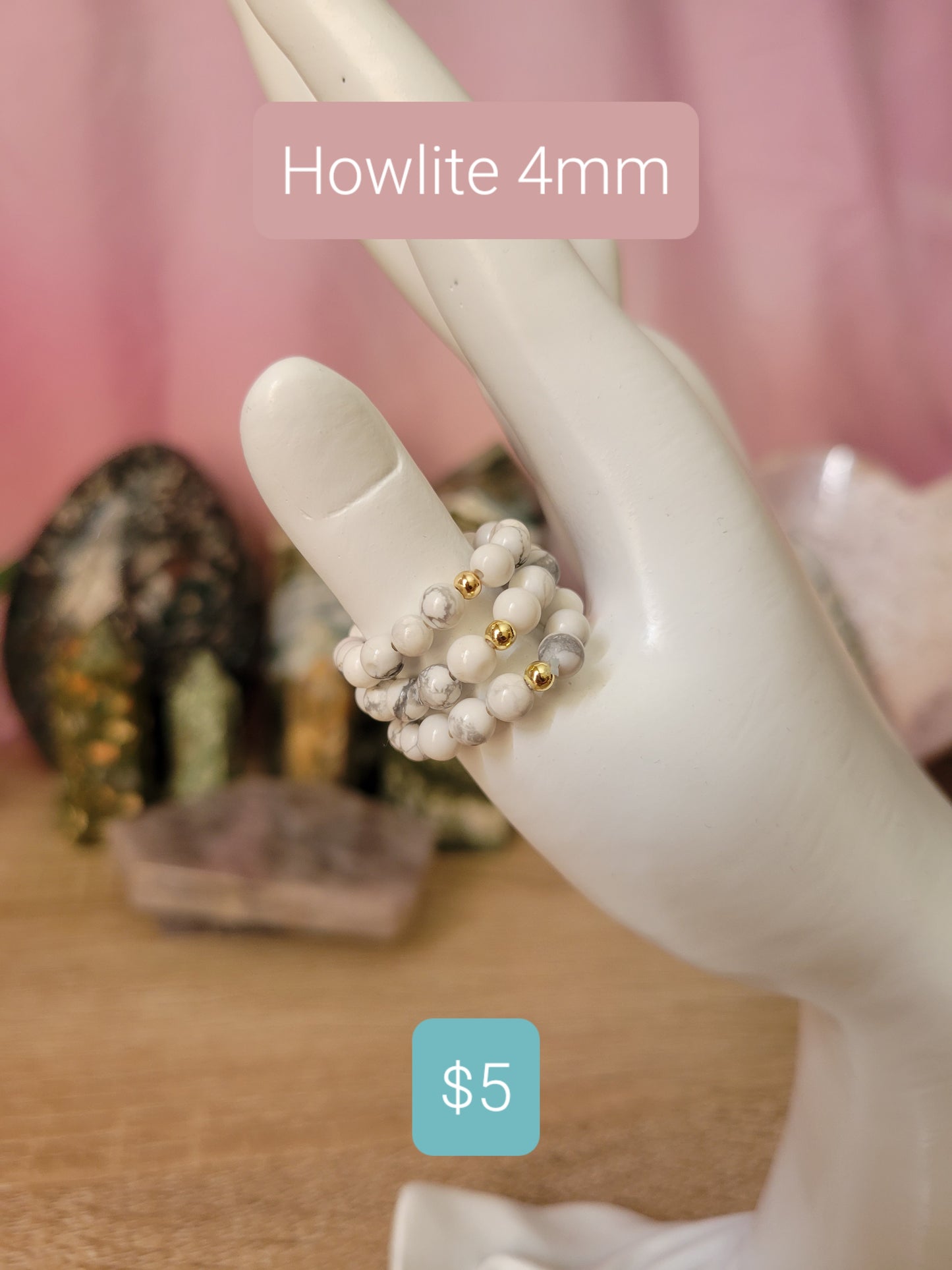 Cute Beaded Crystal Rings (various materials to choose from!)