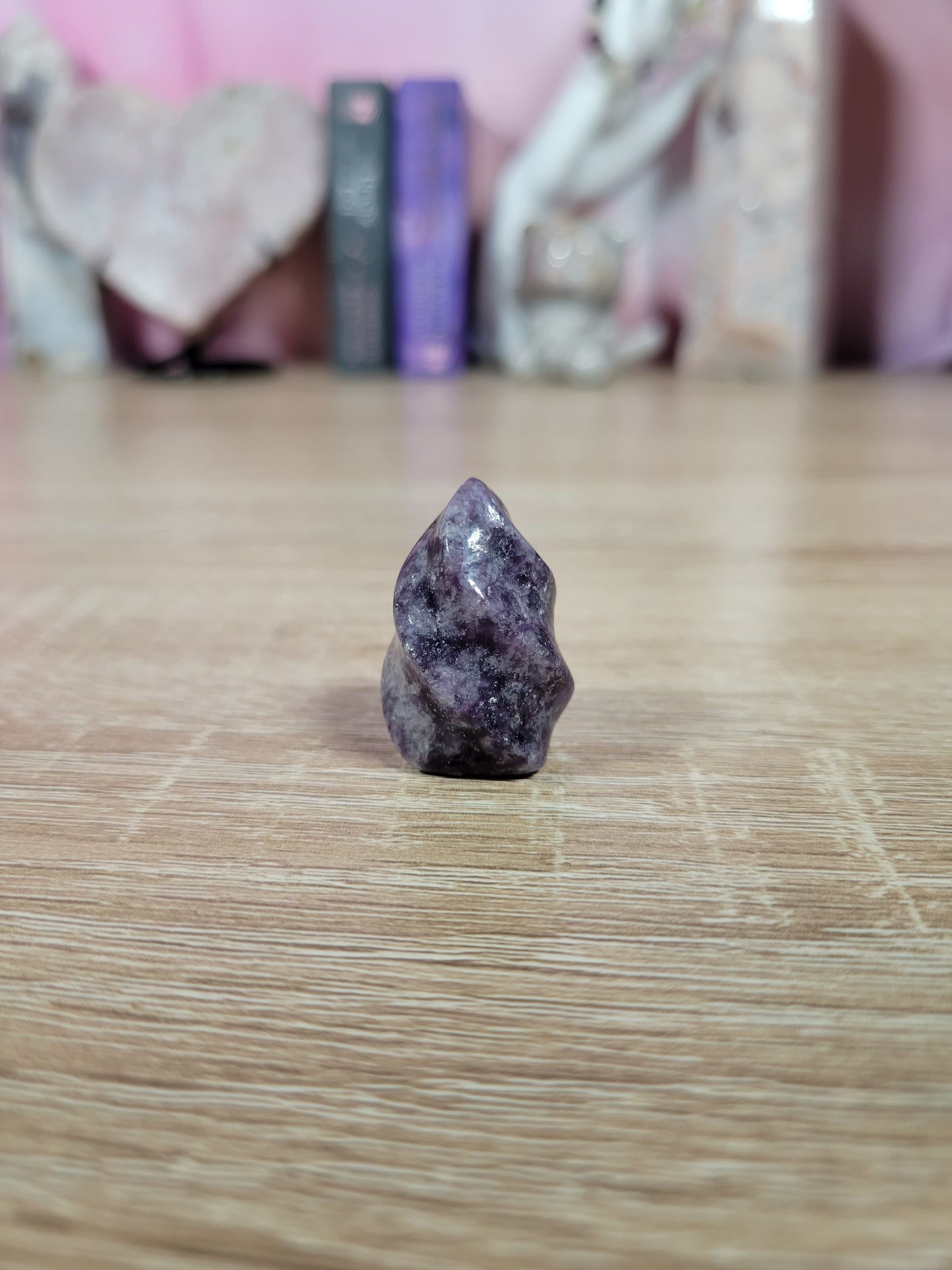 Mini Lepidolite Flame Carving 10FN