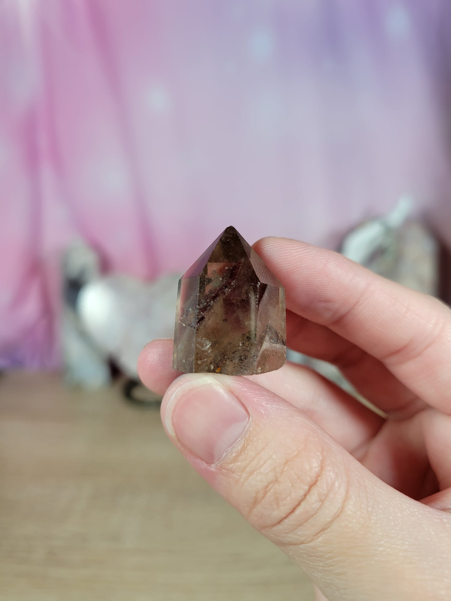 Mini Smoky Garden Quartz Point 8GQ