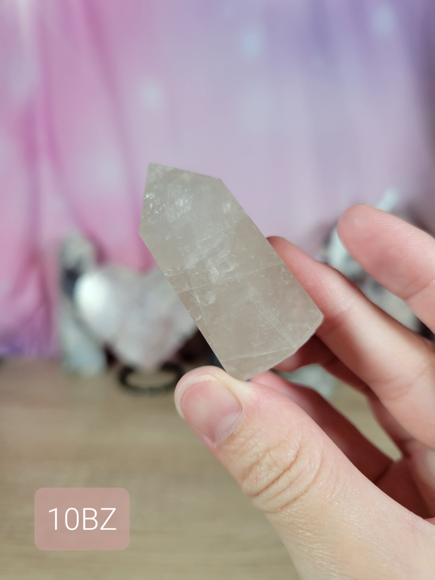 Small Cute Blue Rose Quartz Point IMPERFECT 10BZ