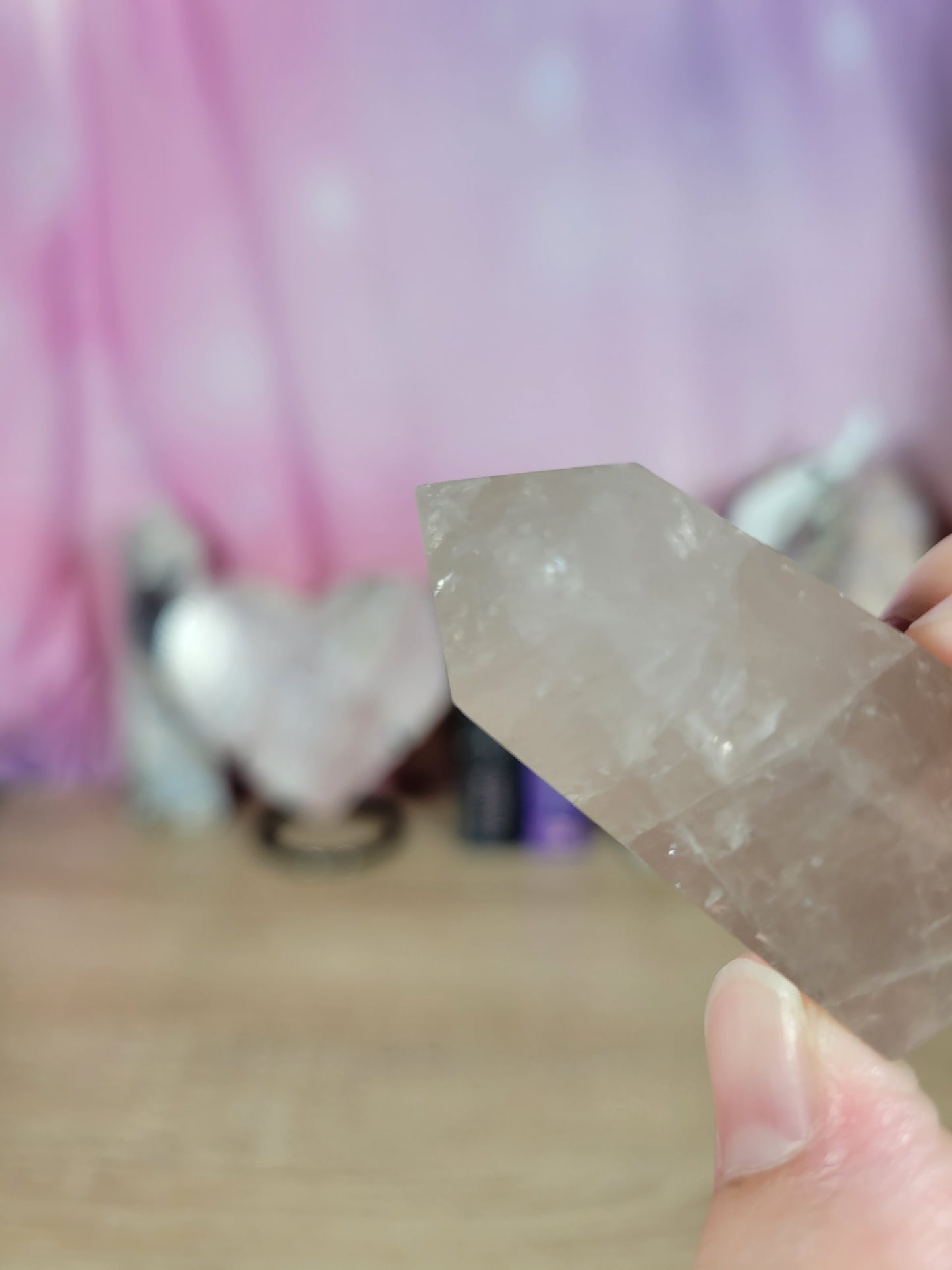 Small Cute Blue Rose Quartz Point IMPERFECT 10BZ