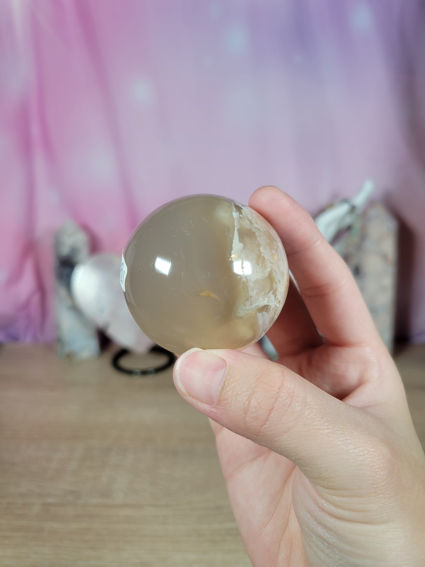 Flower Agate Sphere 18FS