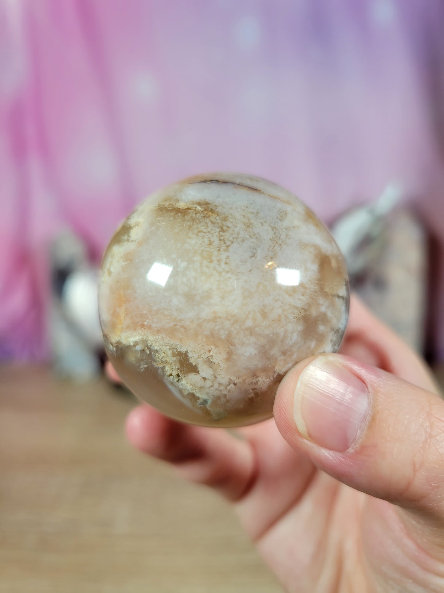 Flower Agate Sphere 18FS