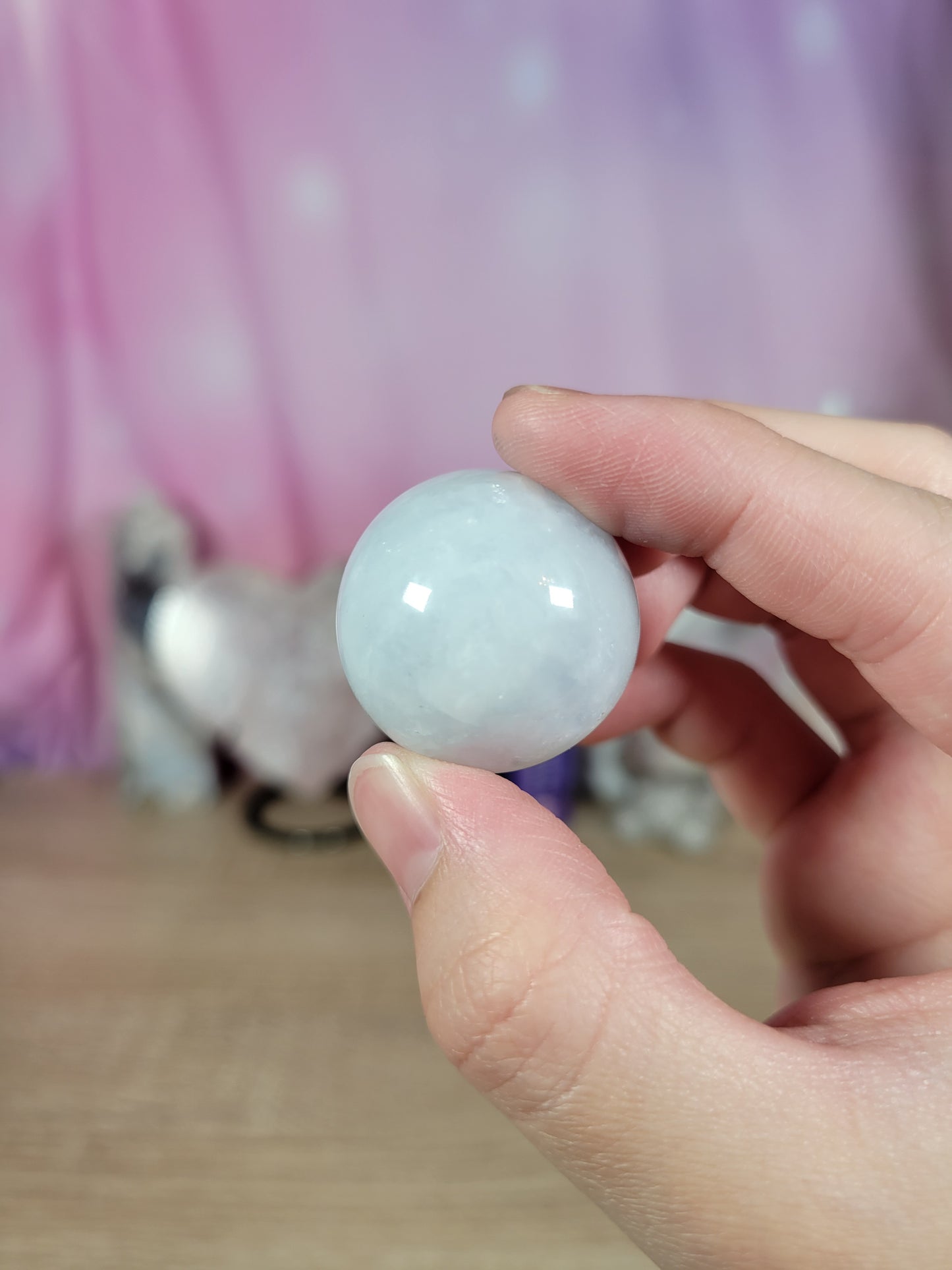 Small Blue Calcite Sphere 7BC