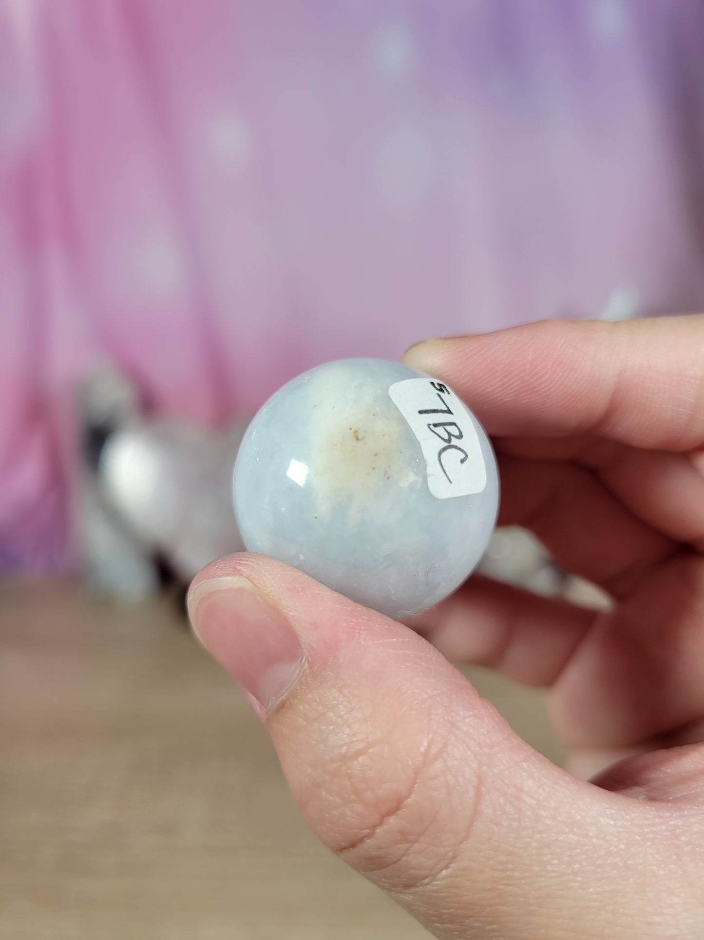 Small Blue Calcite Sphere 7BC