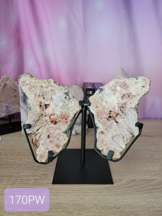 Pink Amethyst Butterfly Wings 170PW