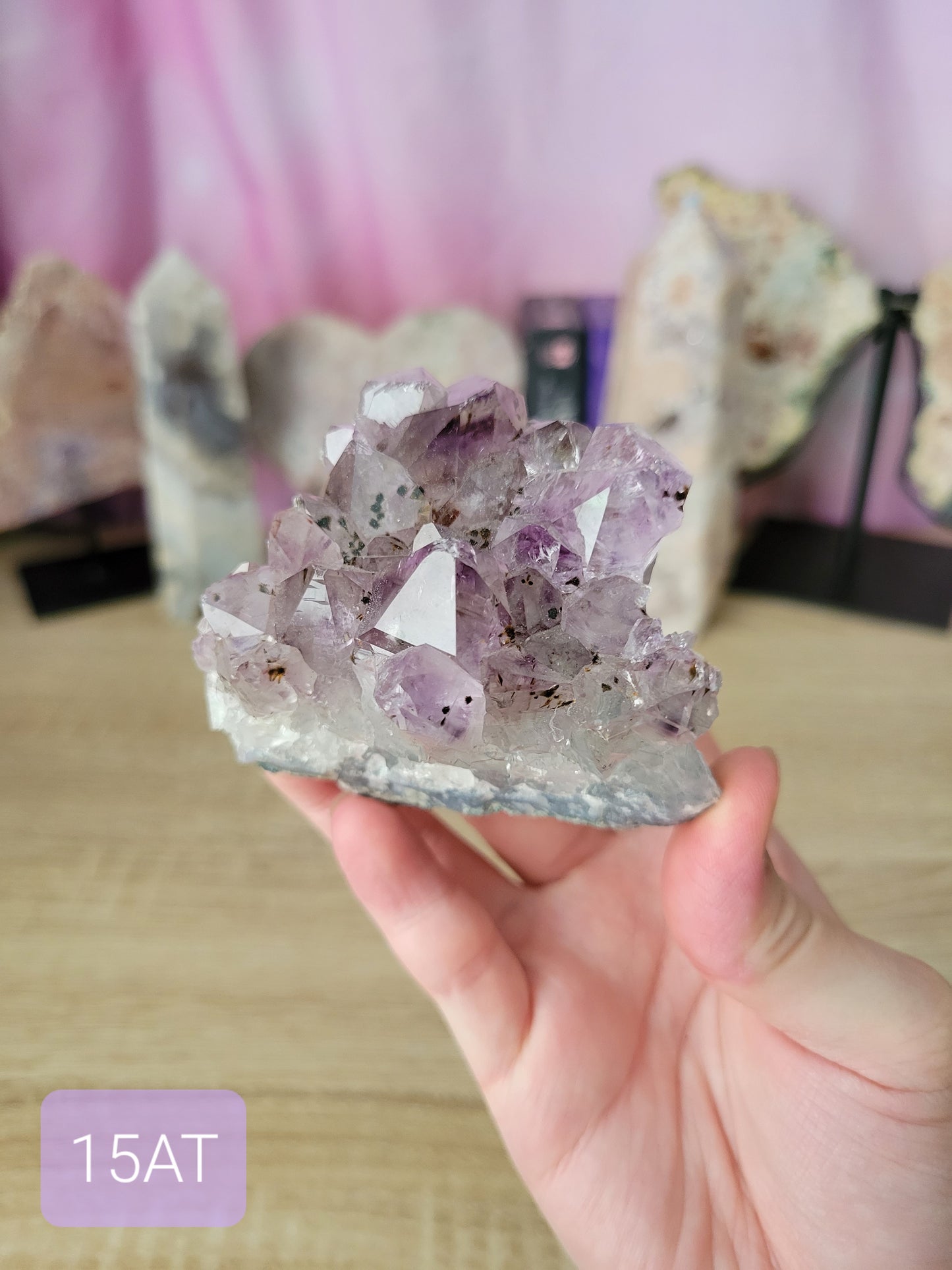 Amethyst with Goethite Inclusions Cluster 15AU